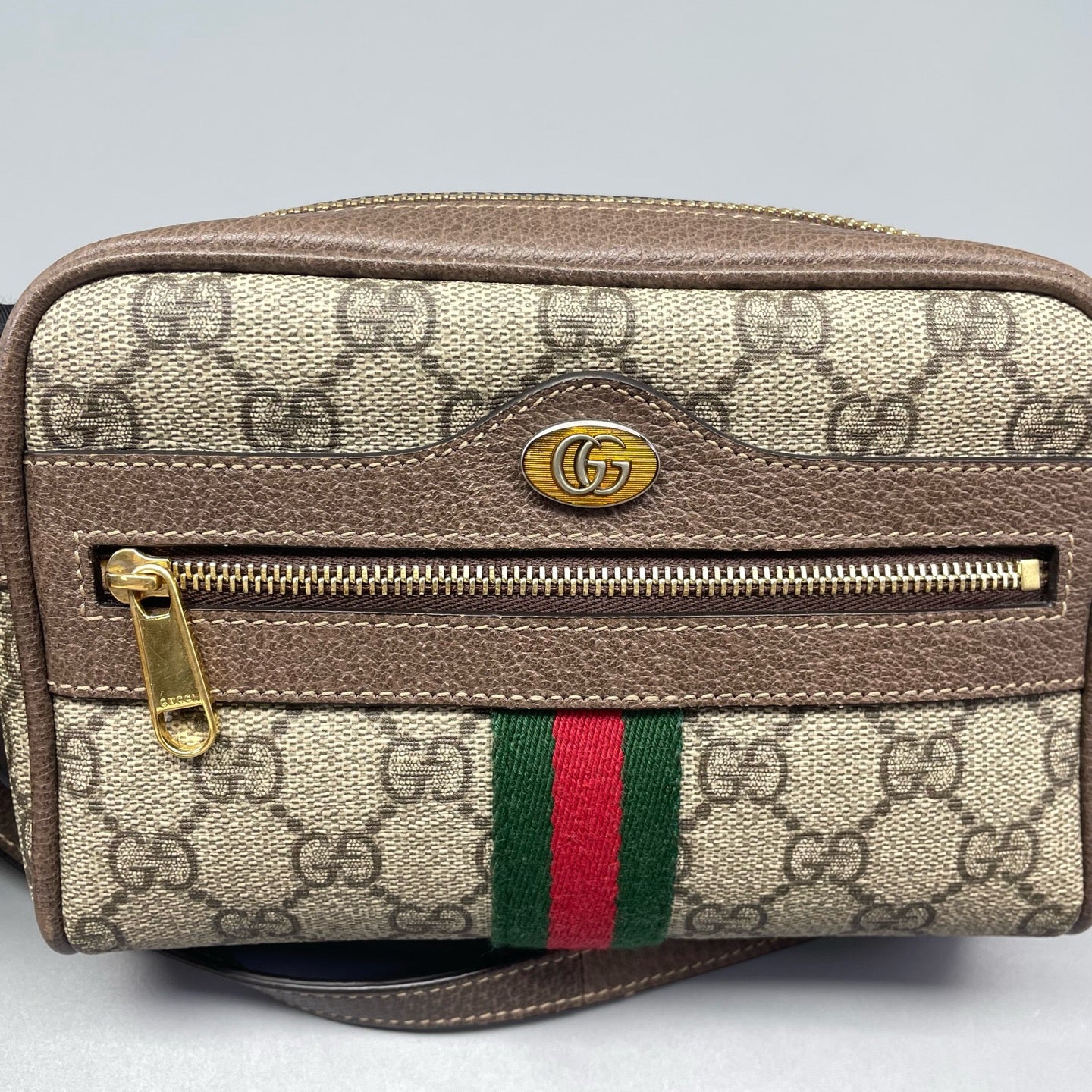Gucci - Ophidia GG Supreme Camera Bag - GG Supreme canvas with leather trim - Brown - (mini)