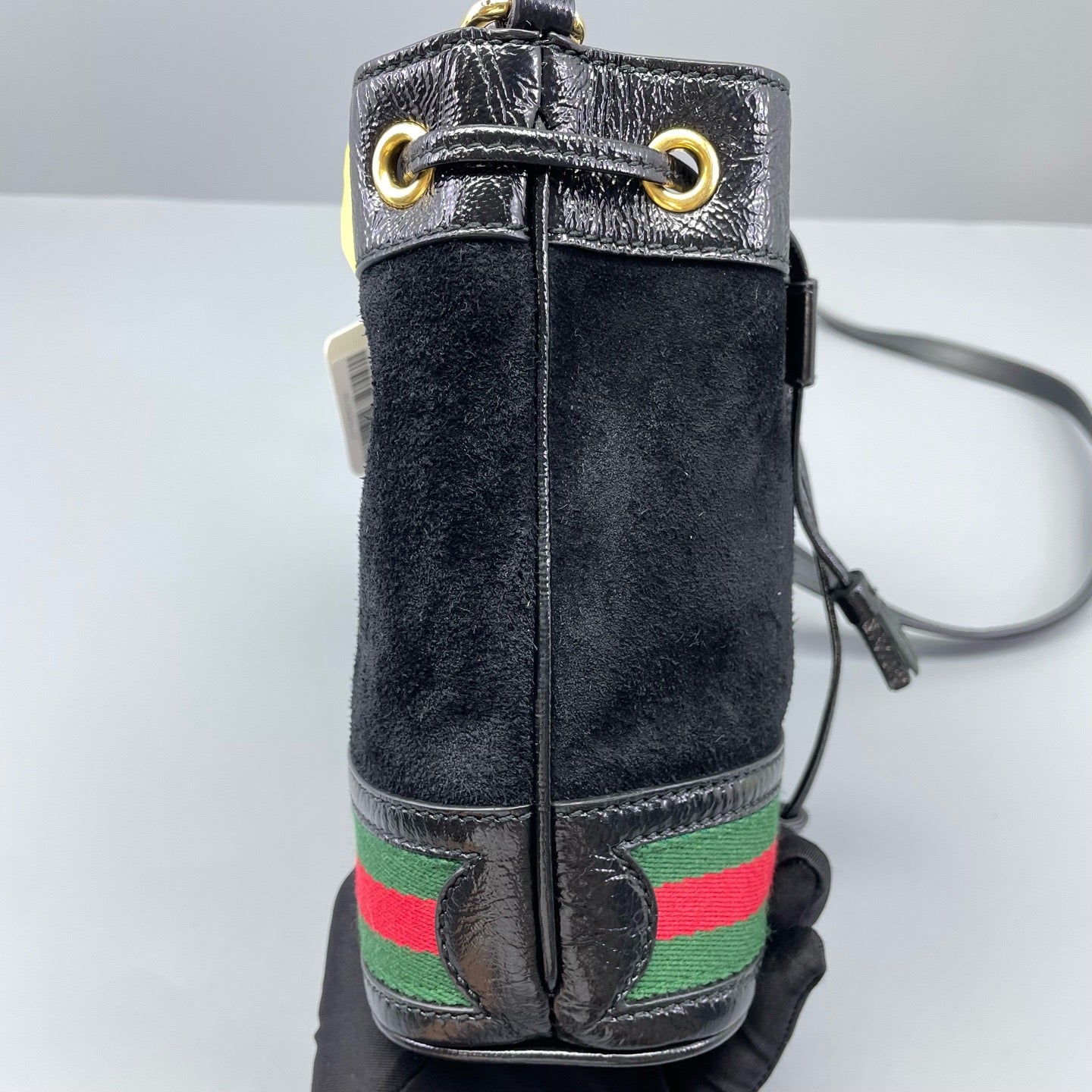 Gucci - Mini Bucket Bag - Suede and Patent leather - Black - (mini)