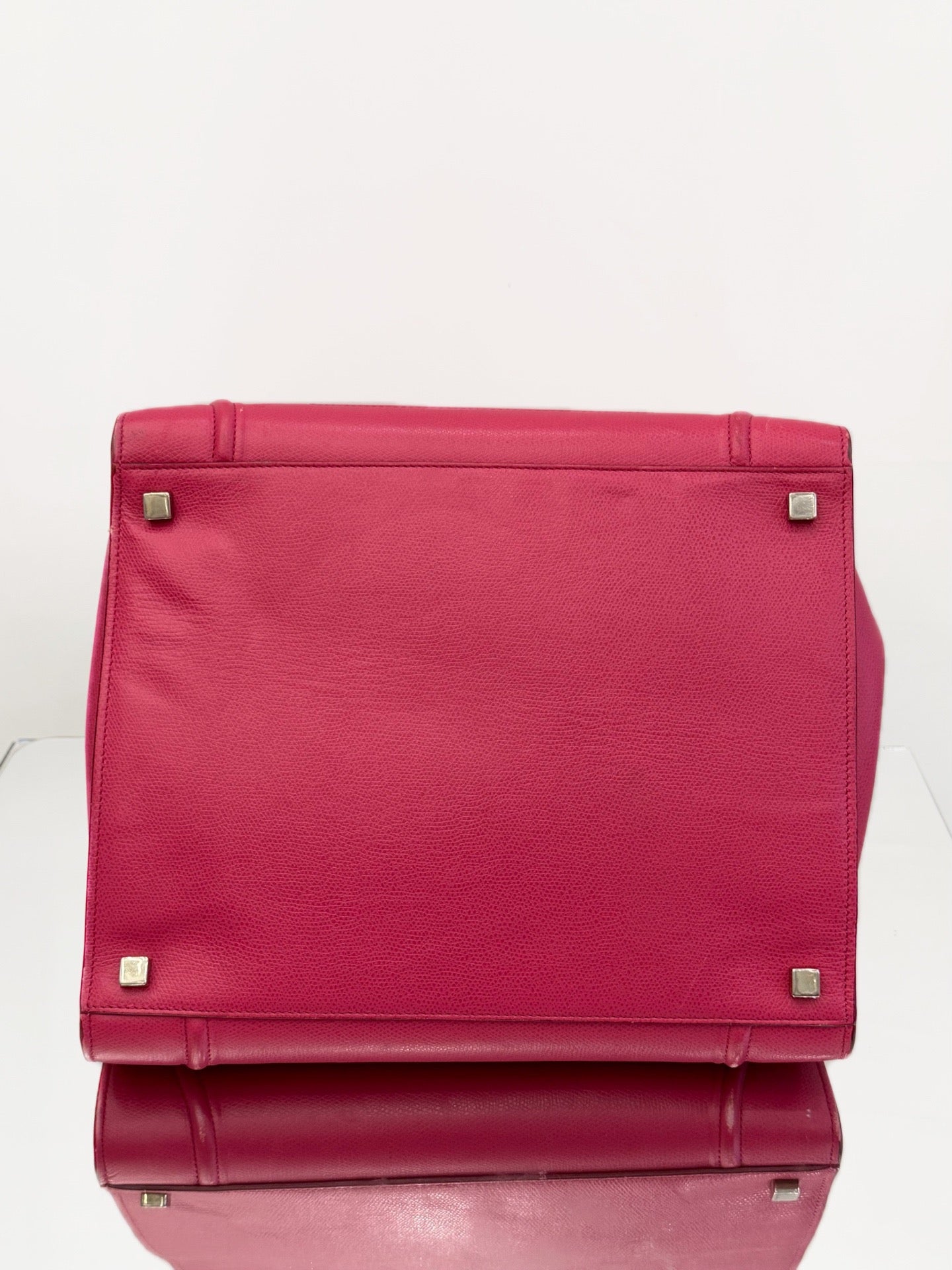 Celine - Luggage Tote - Pebbled Calfskin - Fuchsia - (Medium)