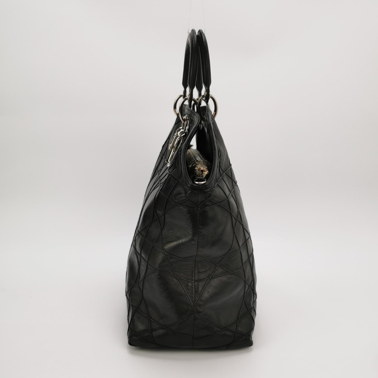 Dior - Diorissimo Tote with Cannage Stitching - Leather - Black - (large)