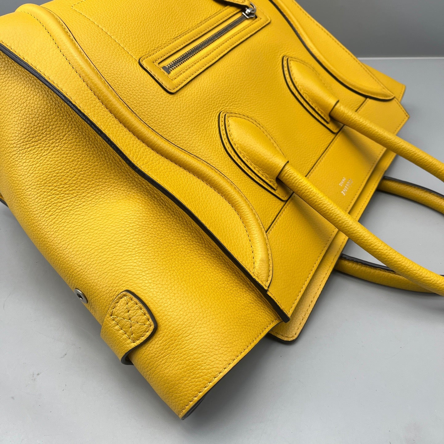 Celine - Luggage Mini - Grained calfskin leather - Yellow - (Mini)