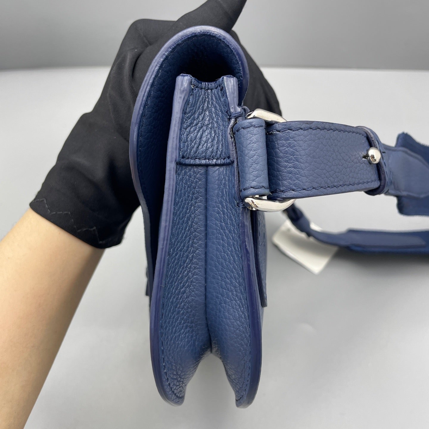 Dior - Saddle Bag - Pebbled leather - Blue - (mini)