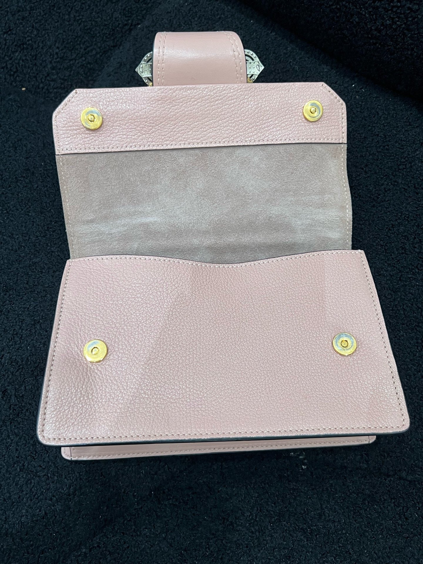 Miu Miu - Jeweled Buckle Shoulder Bag - Leather - Pink - (mini)