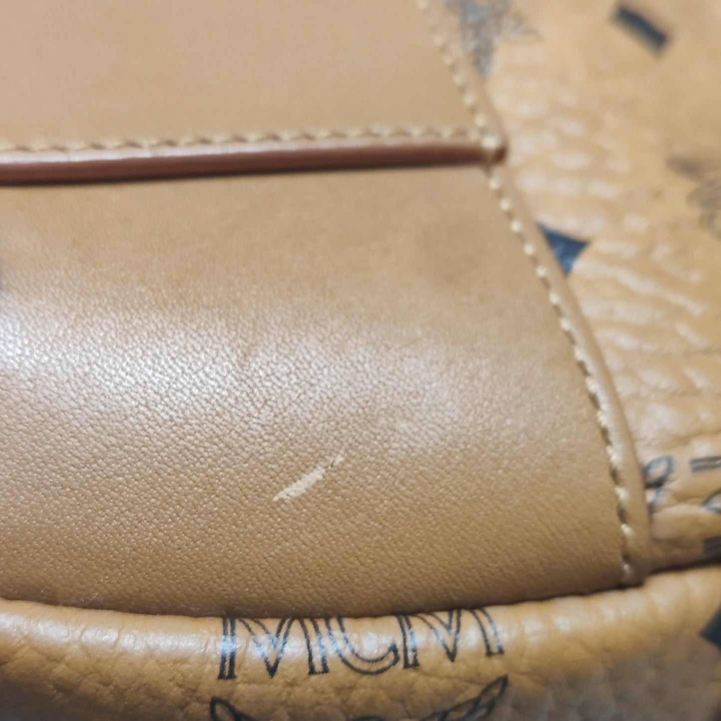 MCM - Visetos Stark Mini Backpack - Visetos coated canvas with leather trim - Brown - (mini)