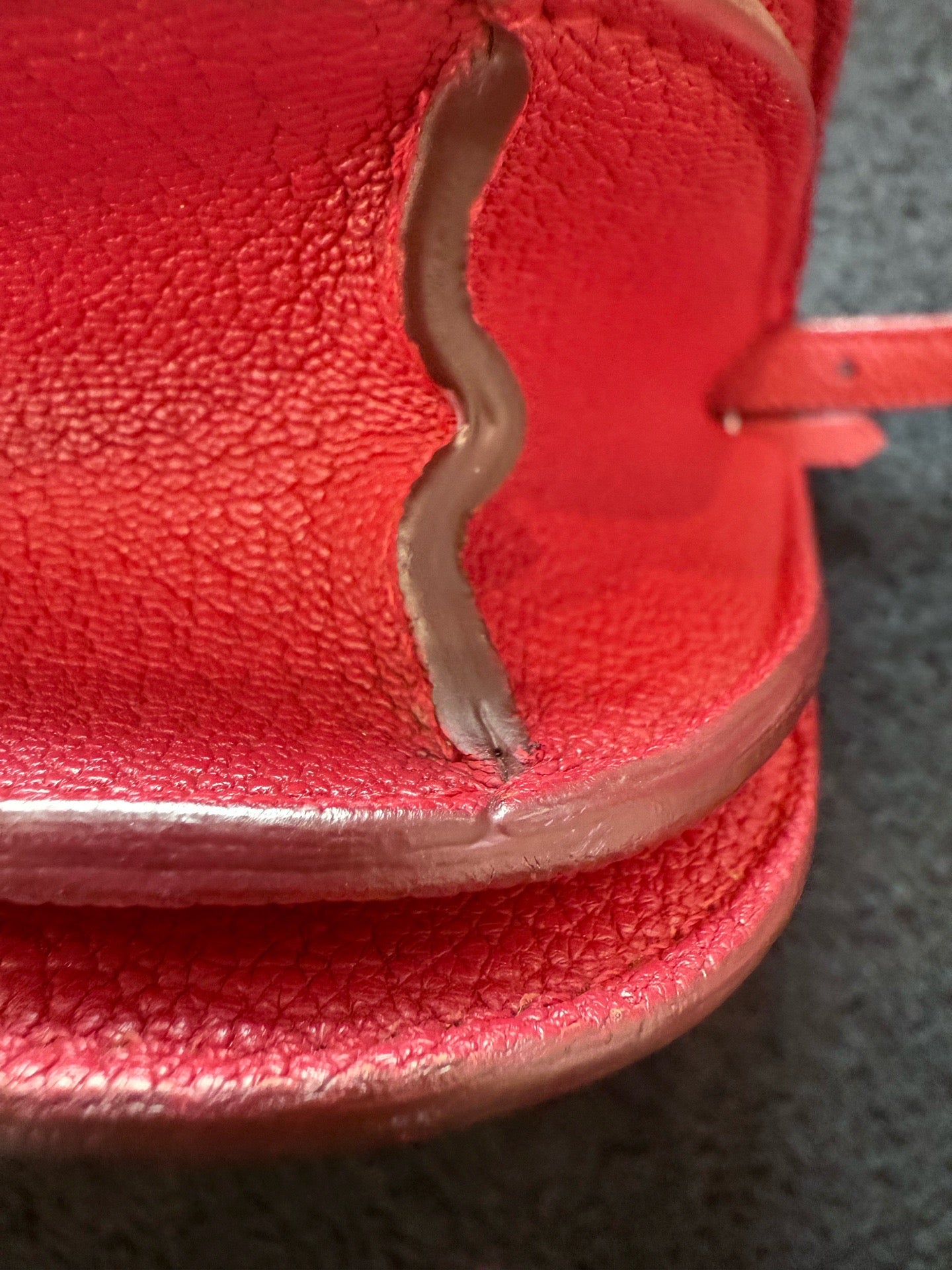 Celine - Classic Box - Grained leather - Red - (Small)