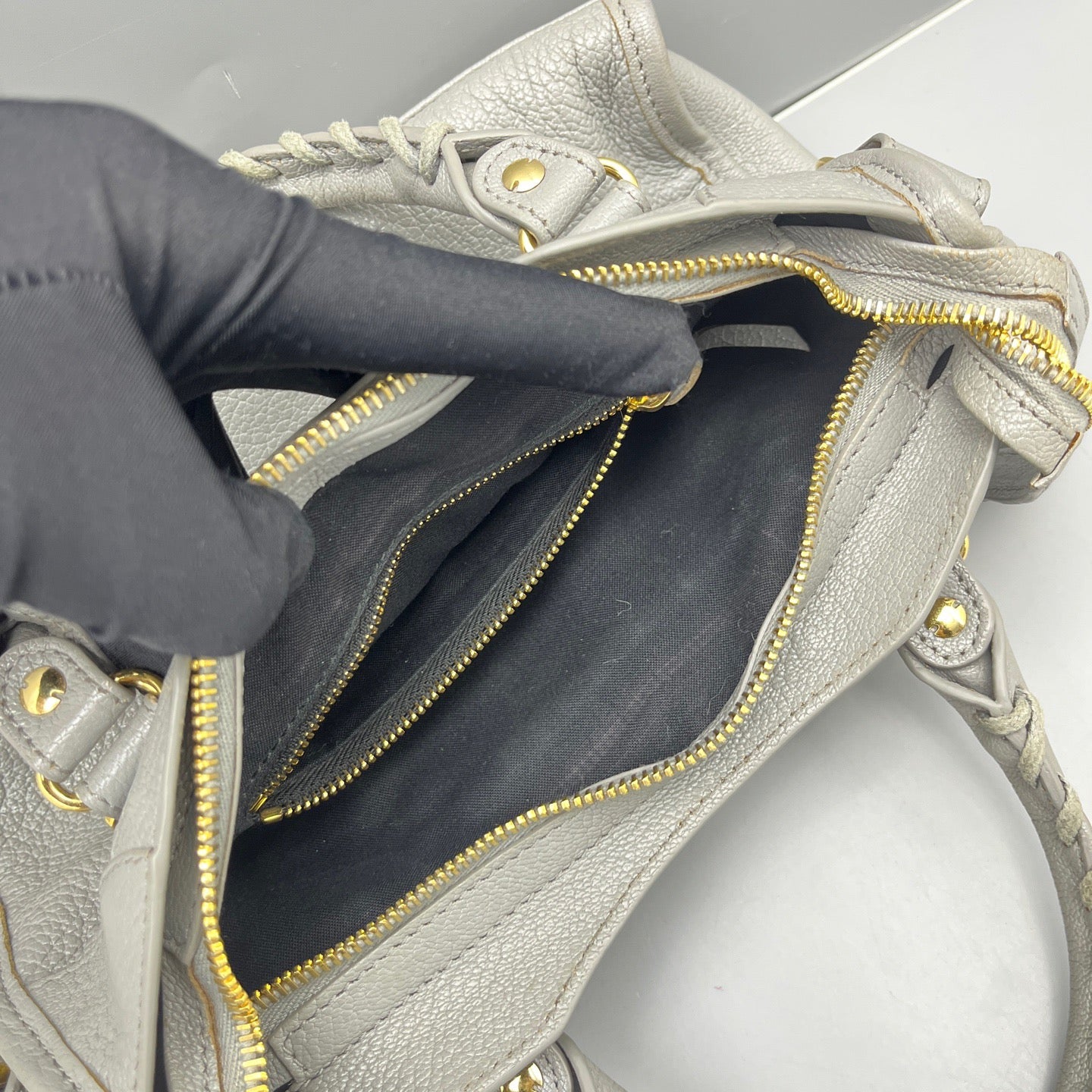 Balenciaga - Mini City - Grained leather - Grey - (mini)
