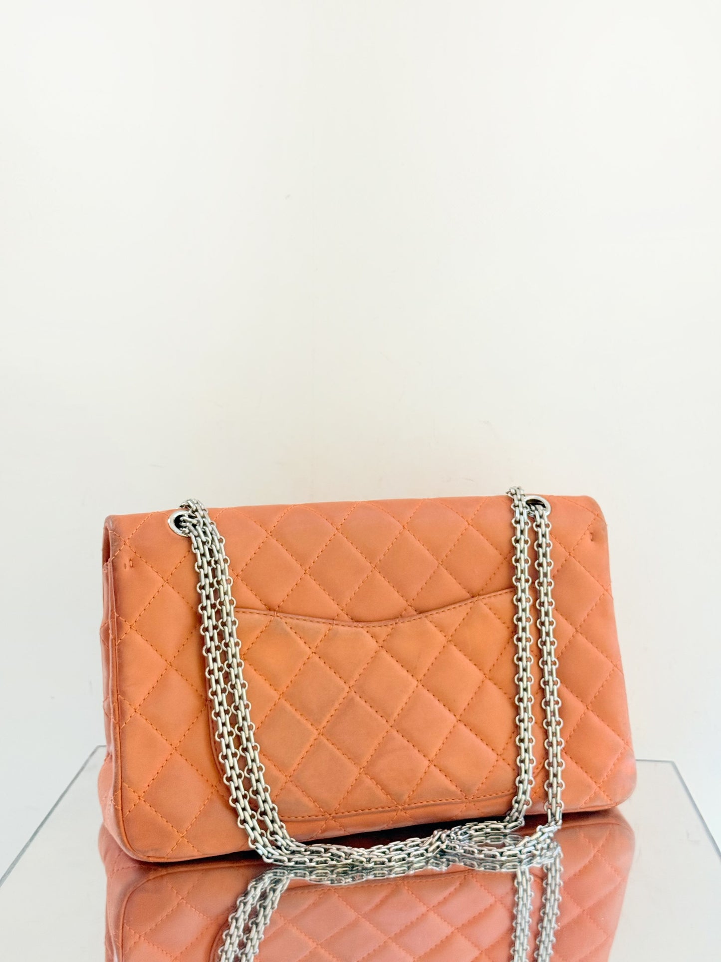 Chanel - 2.55 Reissue Flap Bag - Aged calfskin leather - Pink - (Large)