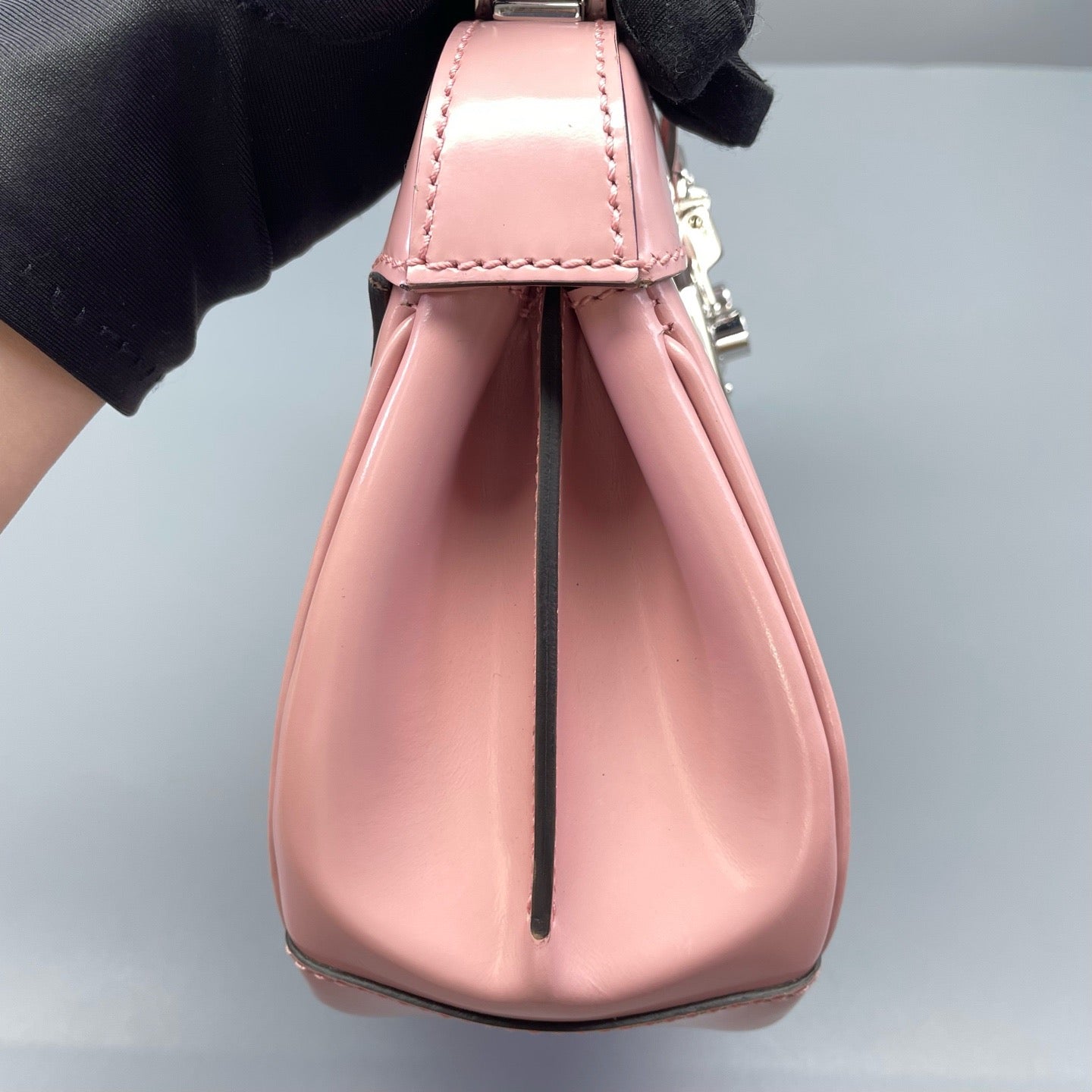 Gucci - Lady Lock Bamboo Top Handle Bag - Glossy leather - Pink - (small)