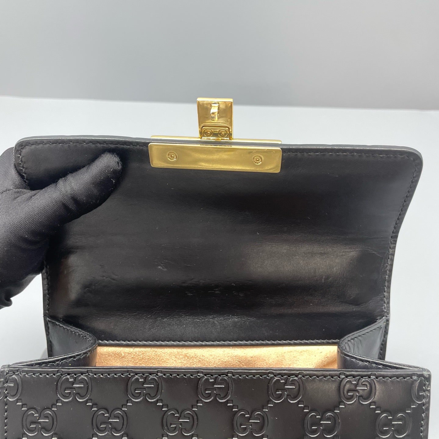 Gucci - Padlock - Leather - Black - (small)