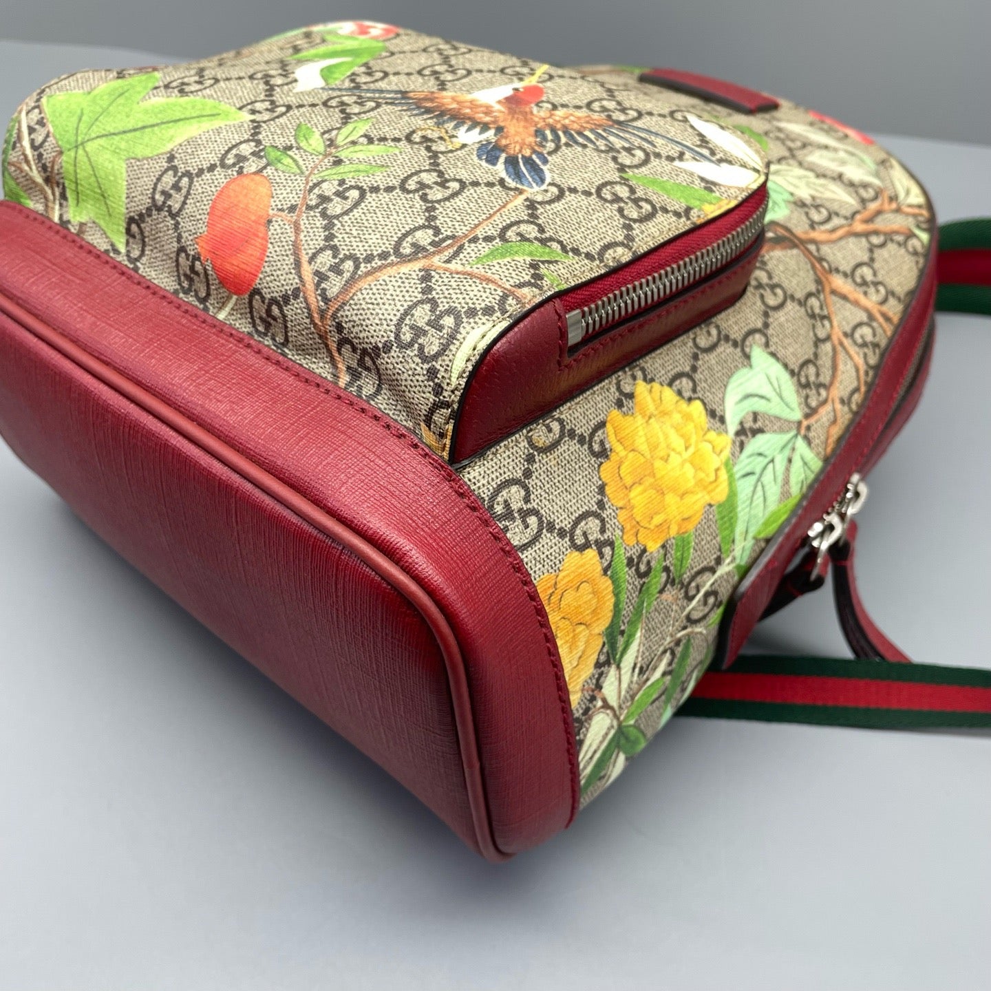 Gucci - Hummingbird Floral Backpack - Coated canvas with leather trim - Multicolour - (Medium)