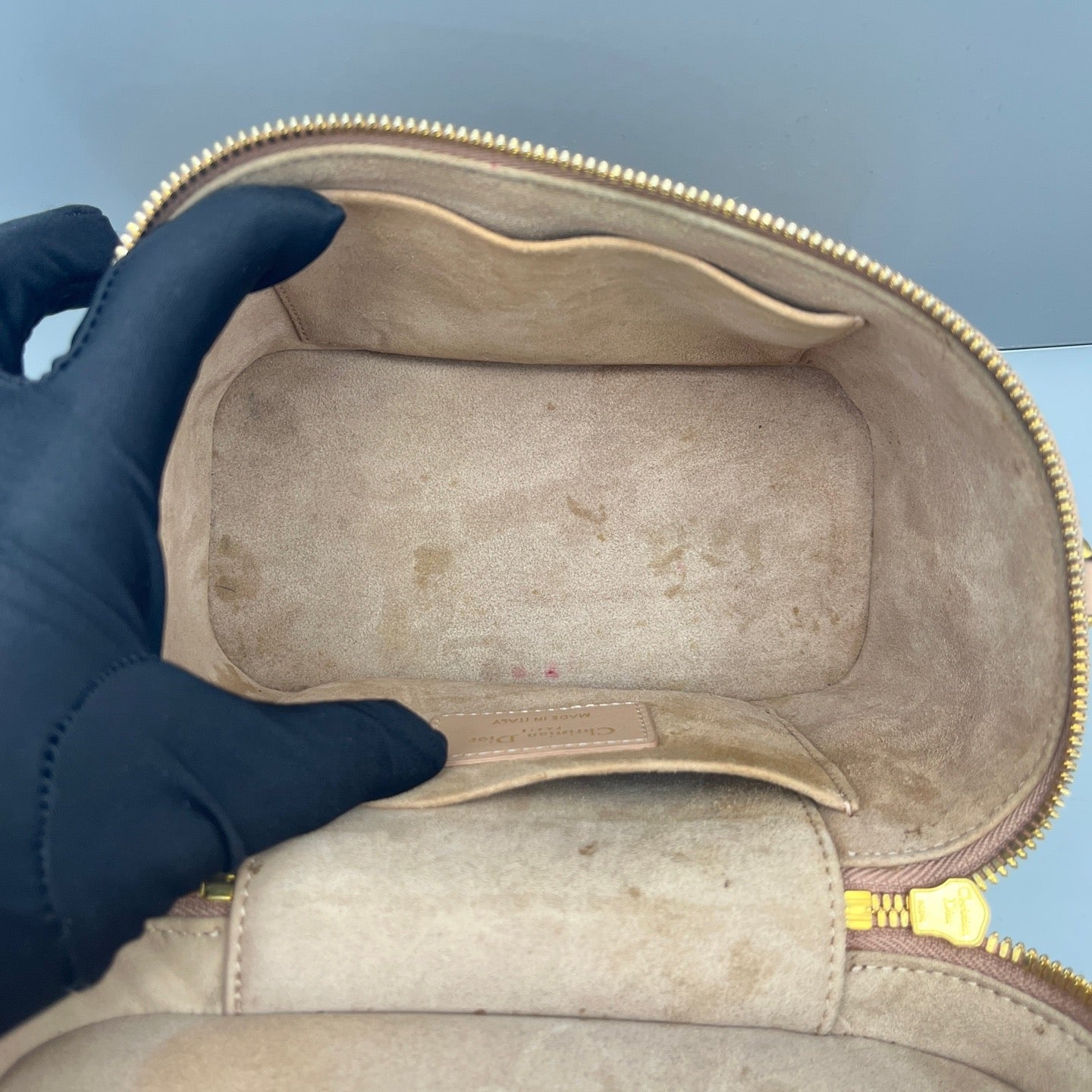 Dior - Vanity Case - Quilted lambskin leather and textured calfskin - Pink with Gold-Tone Hardware - (small)