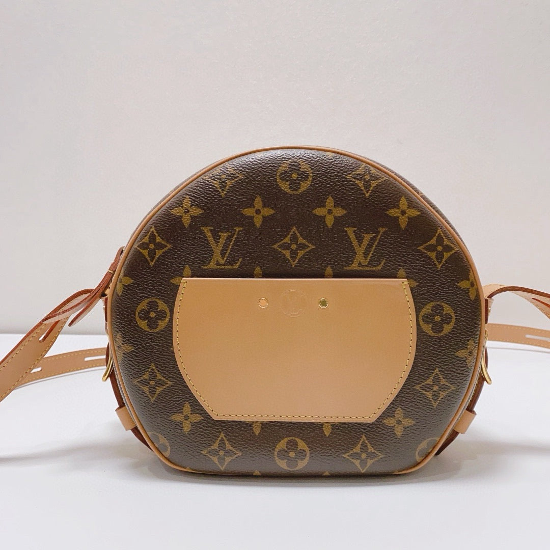 Louis Vuitton - Boite Chapeau Souple - Monogram coated canvas with Vachetta leather trim - Brown - (Small)