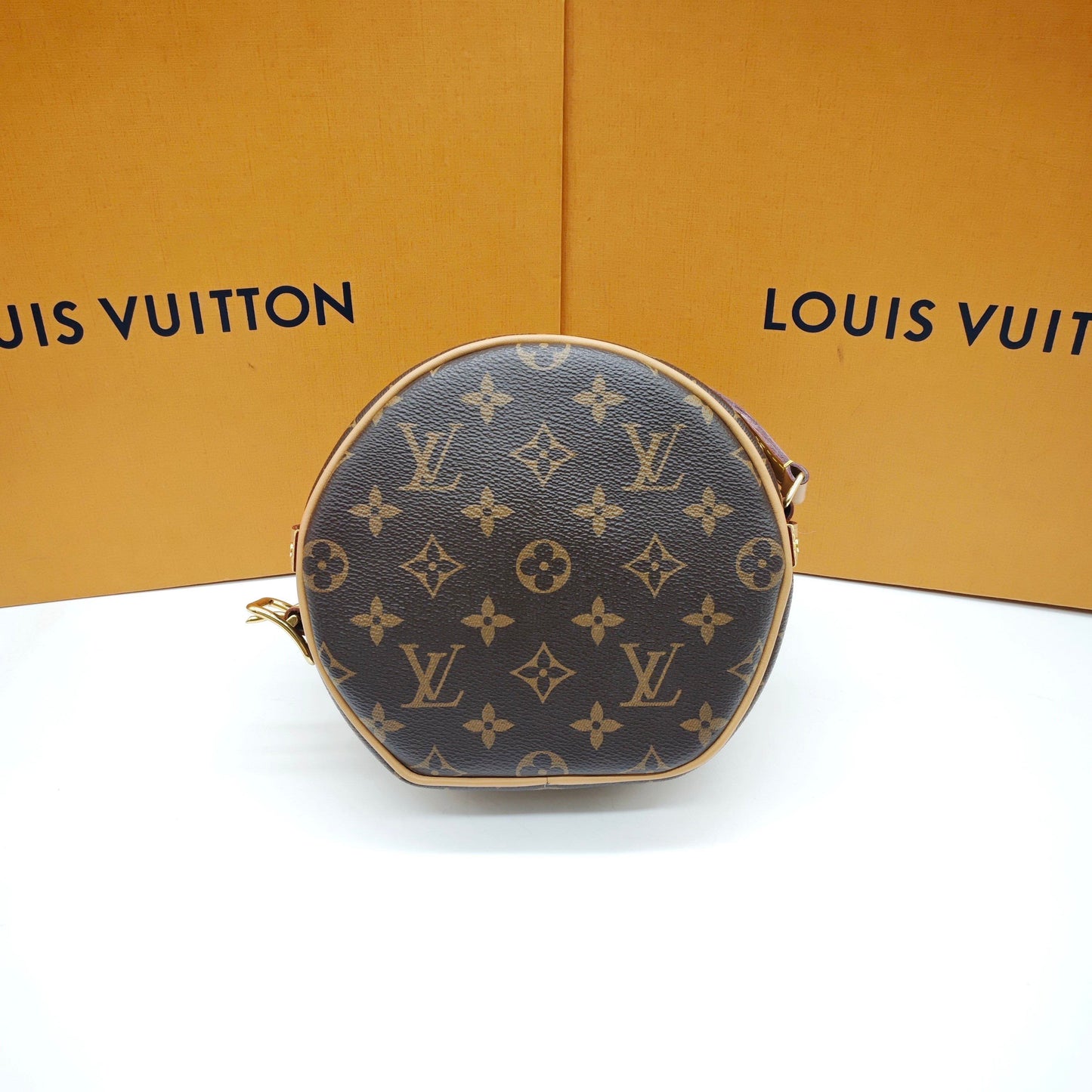 Louis Vuitton - Small Round Bag - Monogram coated canvas with Vachetta leather trim - Brown - (mini)