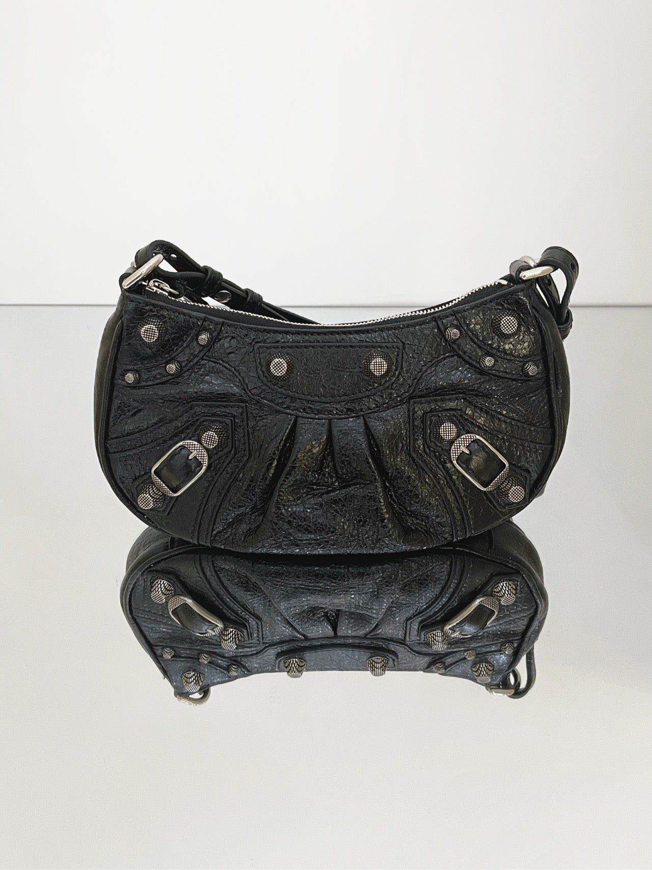 Balenciaga - Le Cagole Mini Shoulder Bag - Calfskin leather - Black - (mini)