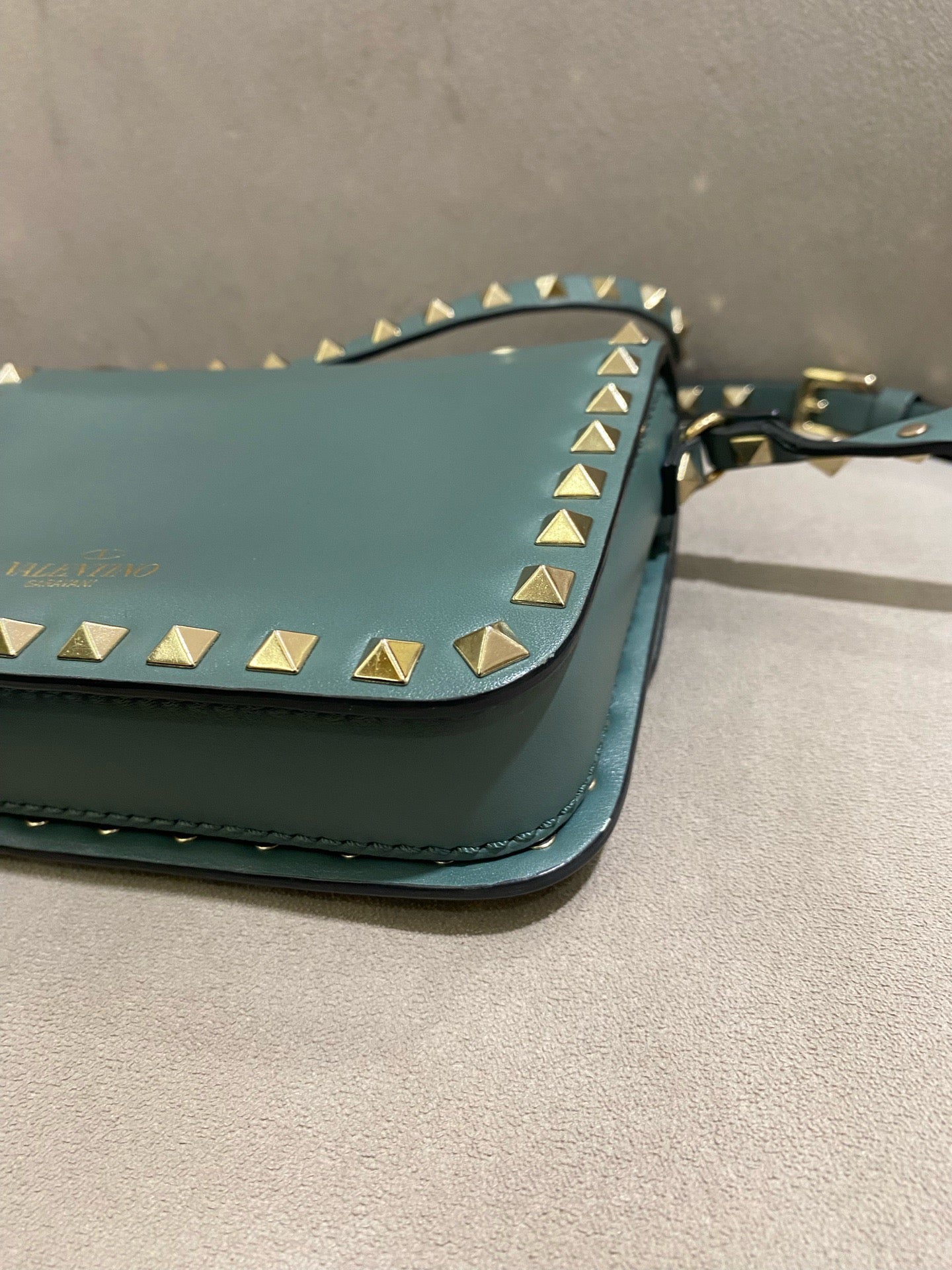 Valentino - Rockstud Mini Crossbody Bag - Leather - Sky Blue - (mini)