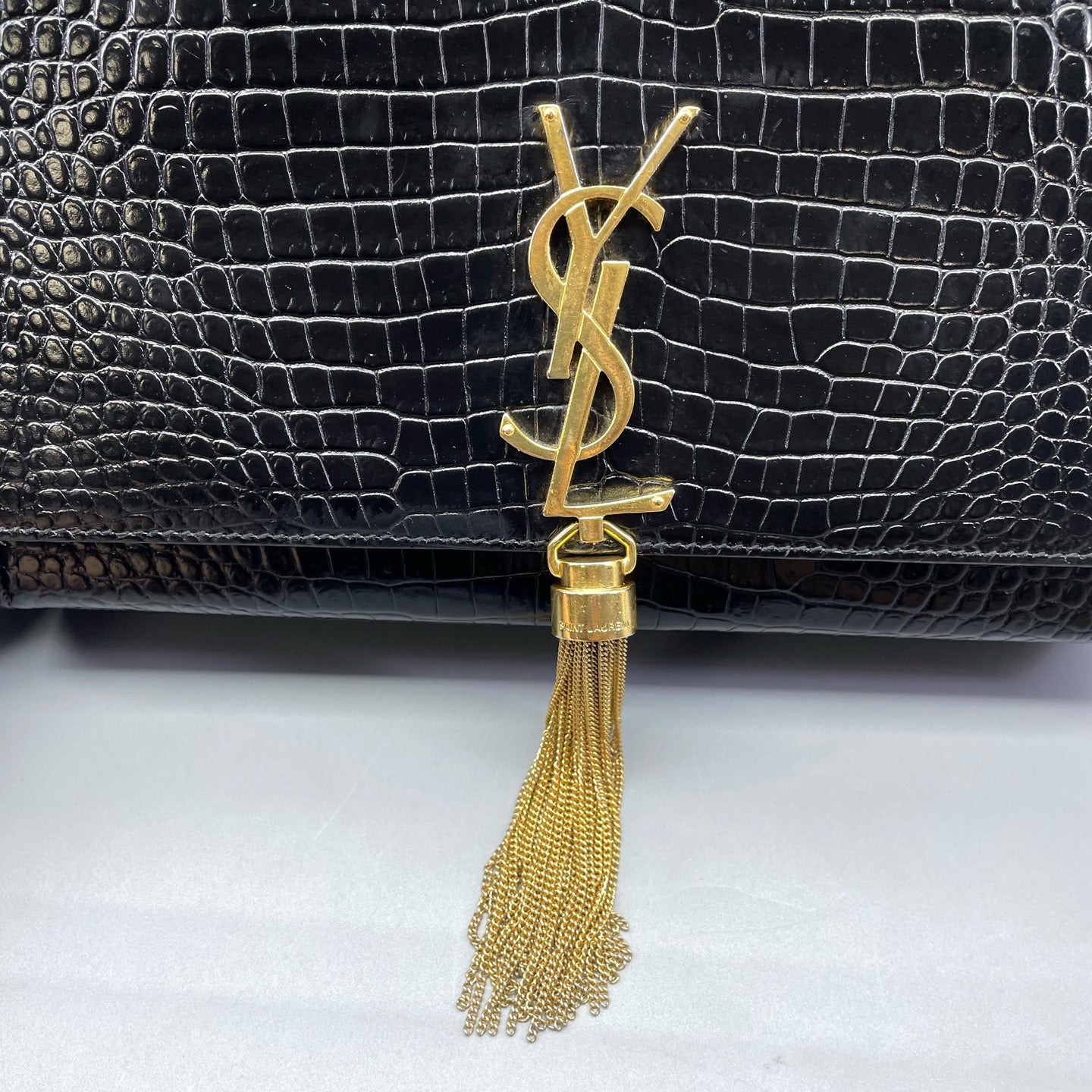 Saint Laurent - Kate Medium Tassel Bag - Leather - Black - (Medium)