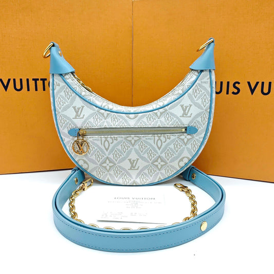 Louis Vuitton - Since 1854 Limited Edition Moon Bag - Jacquard canvas with leather trim - Beige with Blue accents - (mini)