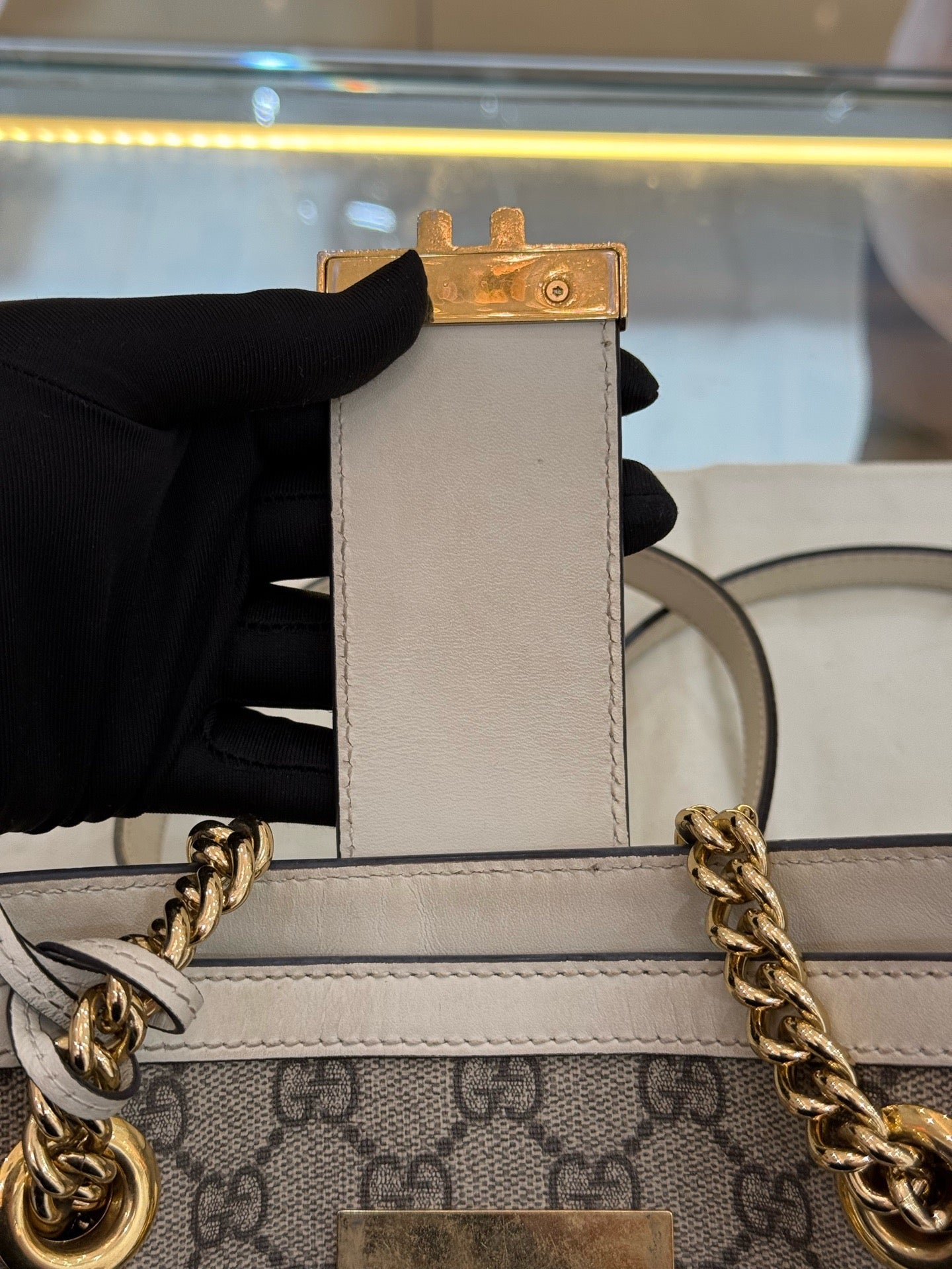 Gucci - Padlock - GG Supreme coated canvas with leather trim - Beige - (Small)