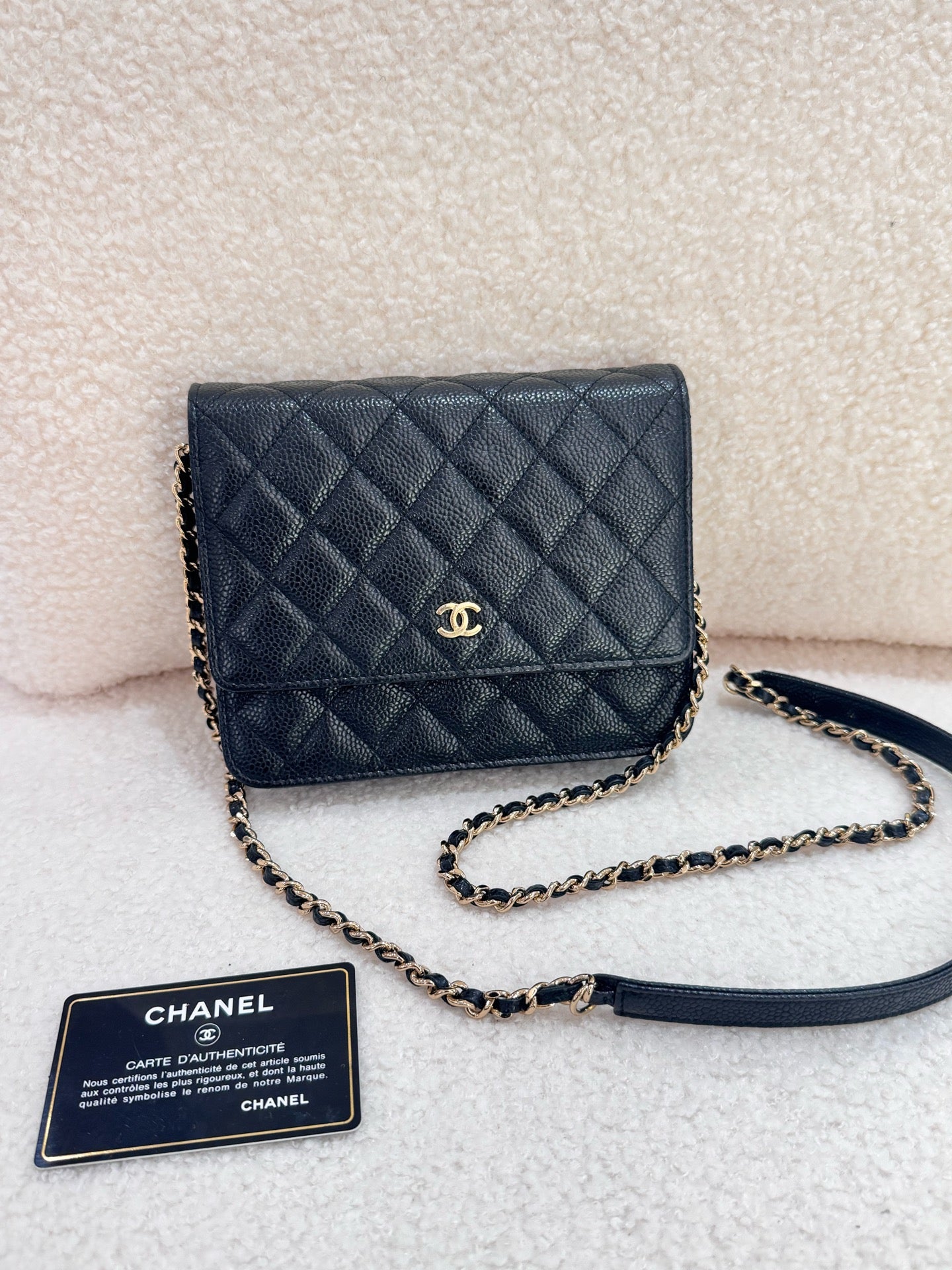 Chanel - Wallet on Chain (WOC) - Caviar leather - Black - (mini)