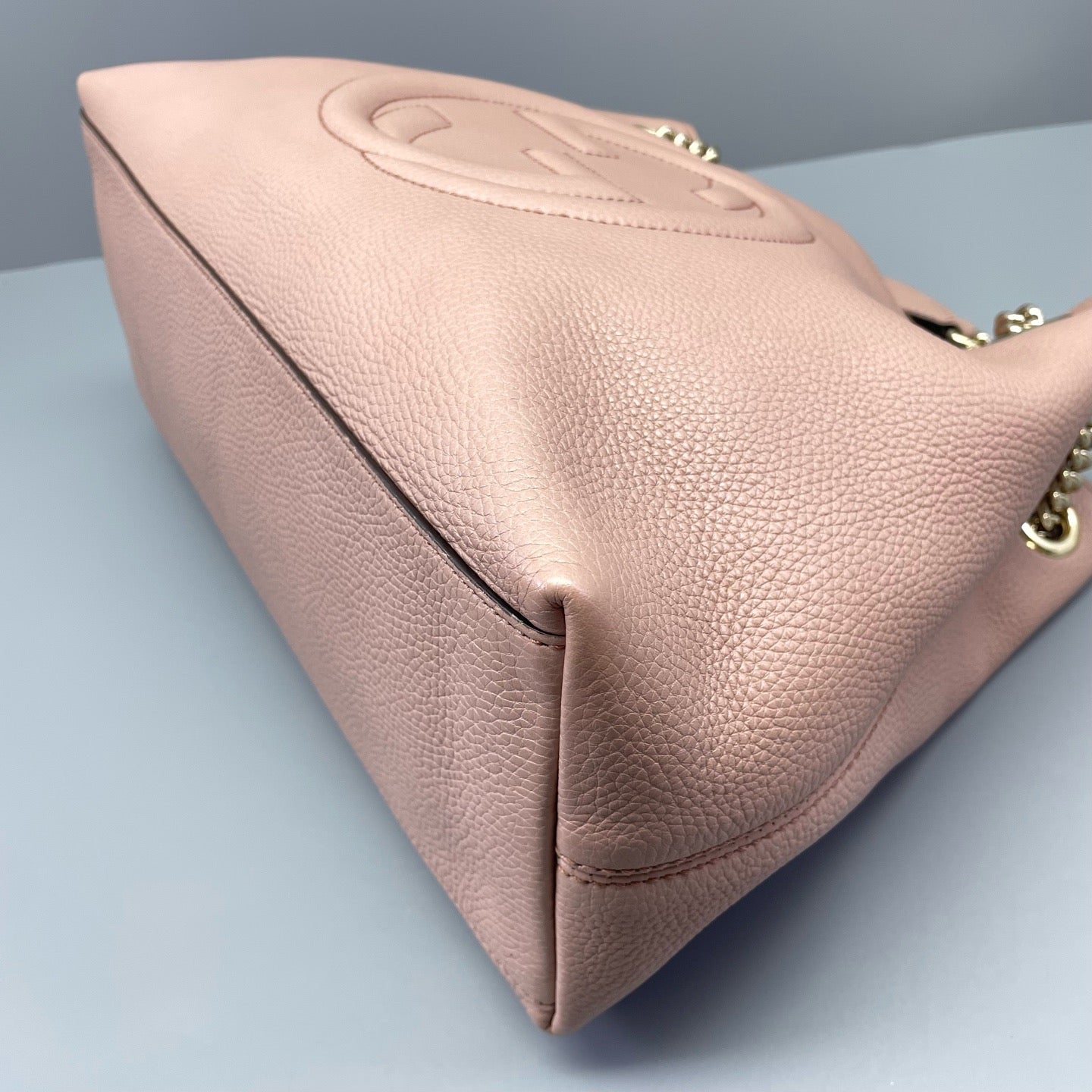 Gucci - Soho Chain Shoulder Bag - Grained leather - Pink - (medium)