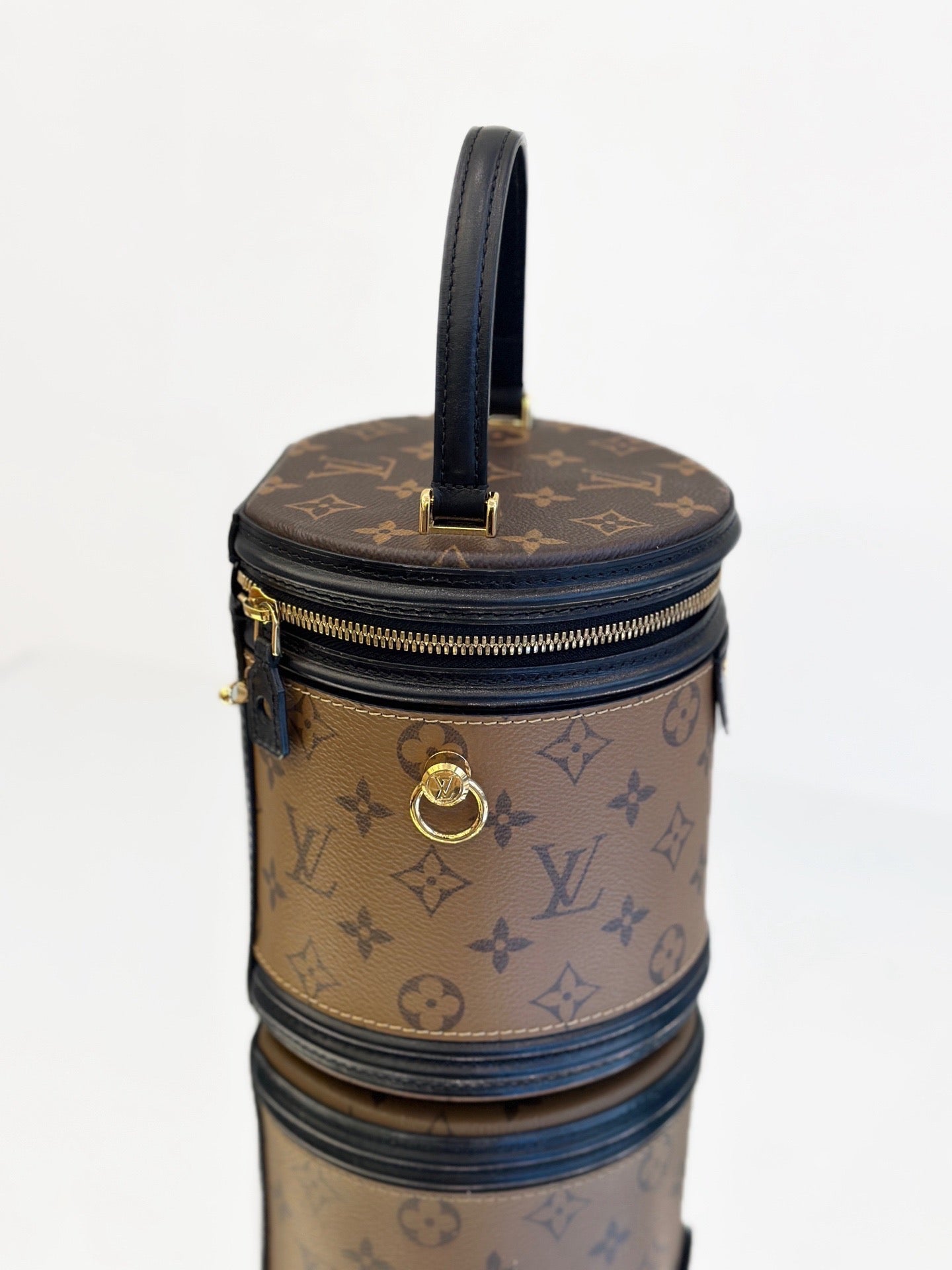 Louis Vuitton - Cannes - Monogram coated canvas with black cowhide leather trim and black microfiber lining - Brown - (mini)