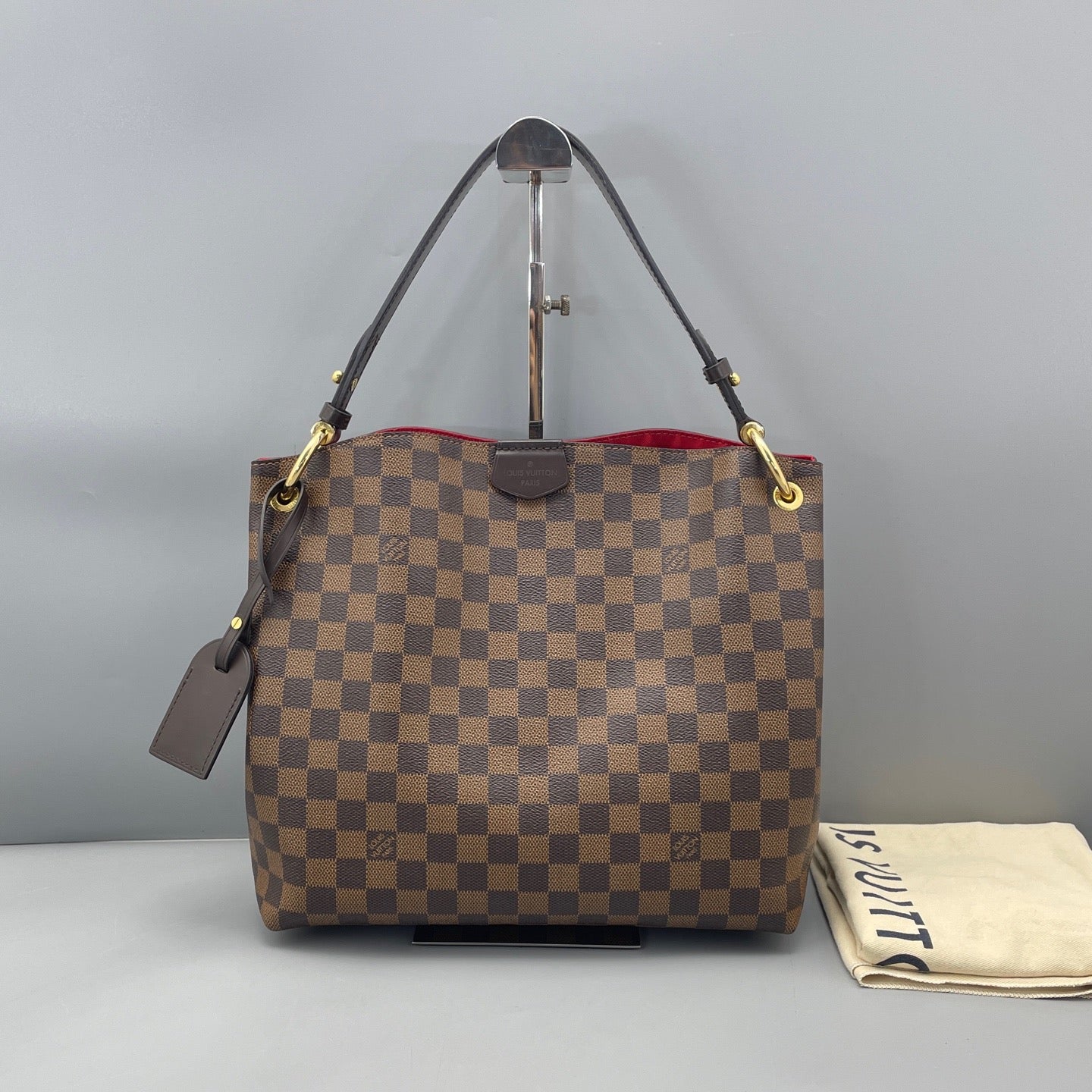 Louis Vuitton - Graceful MM - Damier Ebene coated canvas with leather trim - Brown - (medium)