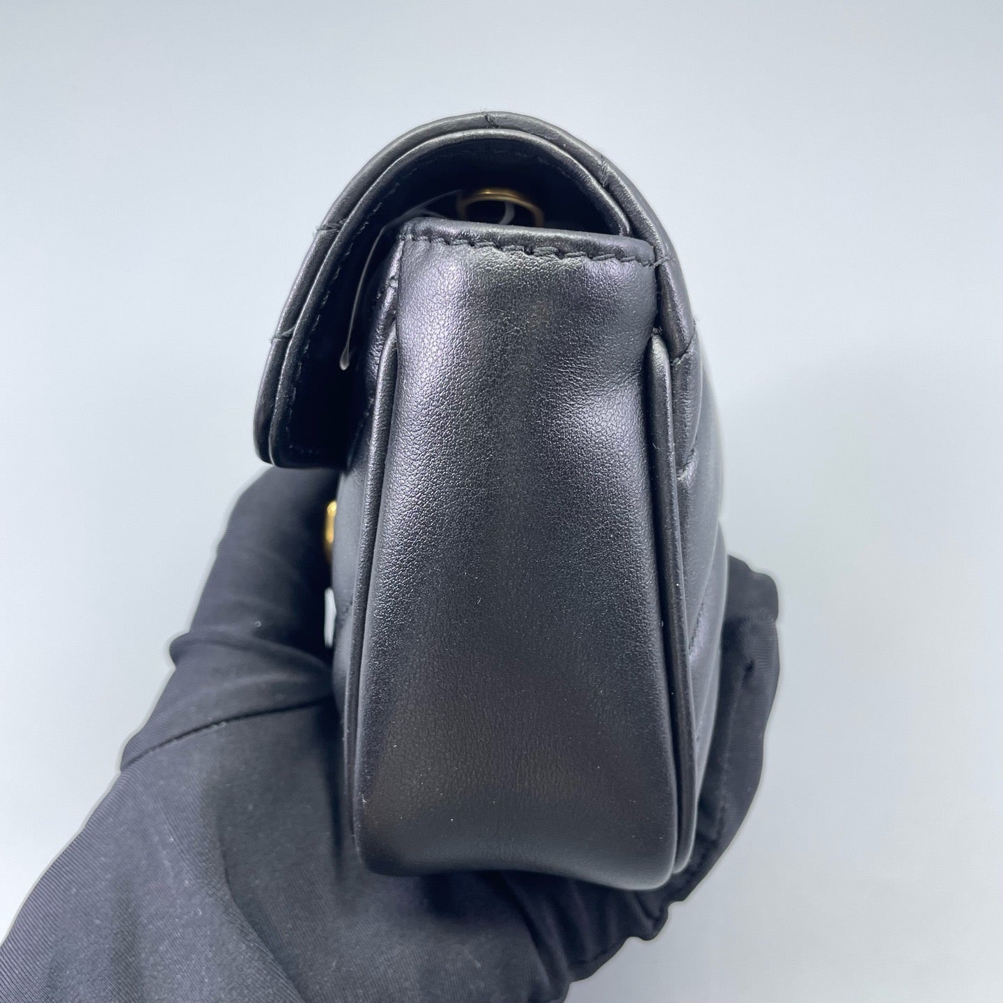 Gucci - Marmont Super Mini - Matelassé leather - Black - (mini)