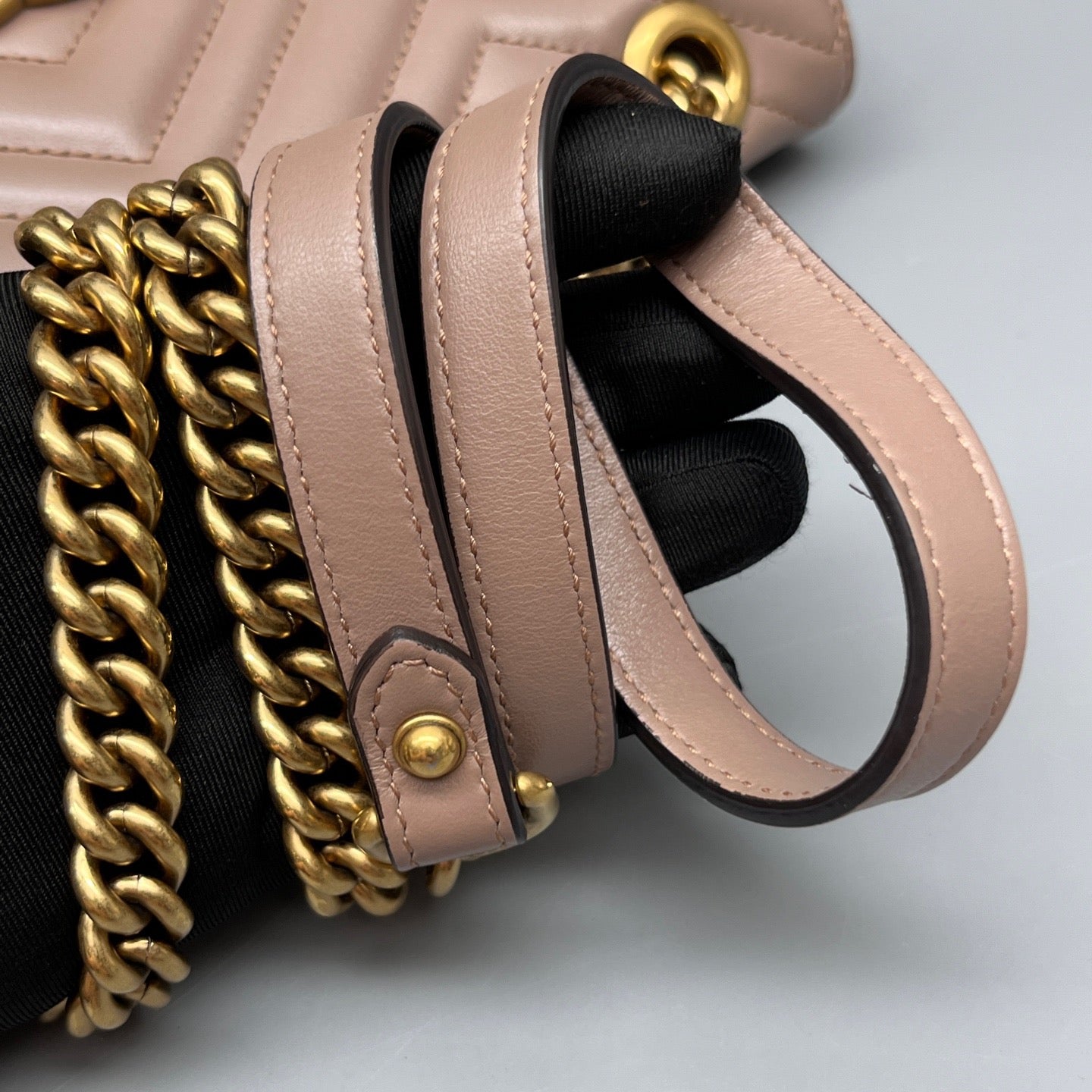 Gucci - GG Marmont Matelassé Shoulder Bag - Leather - Beige - (medium)