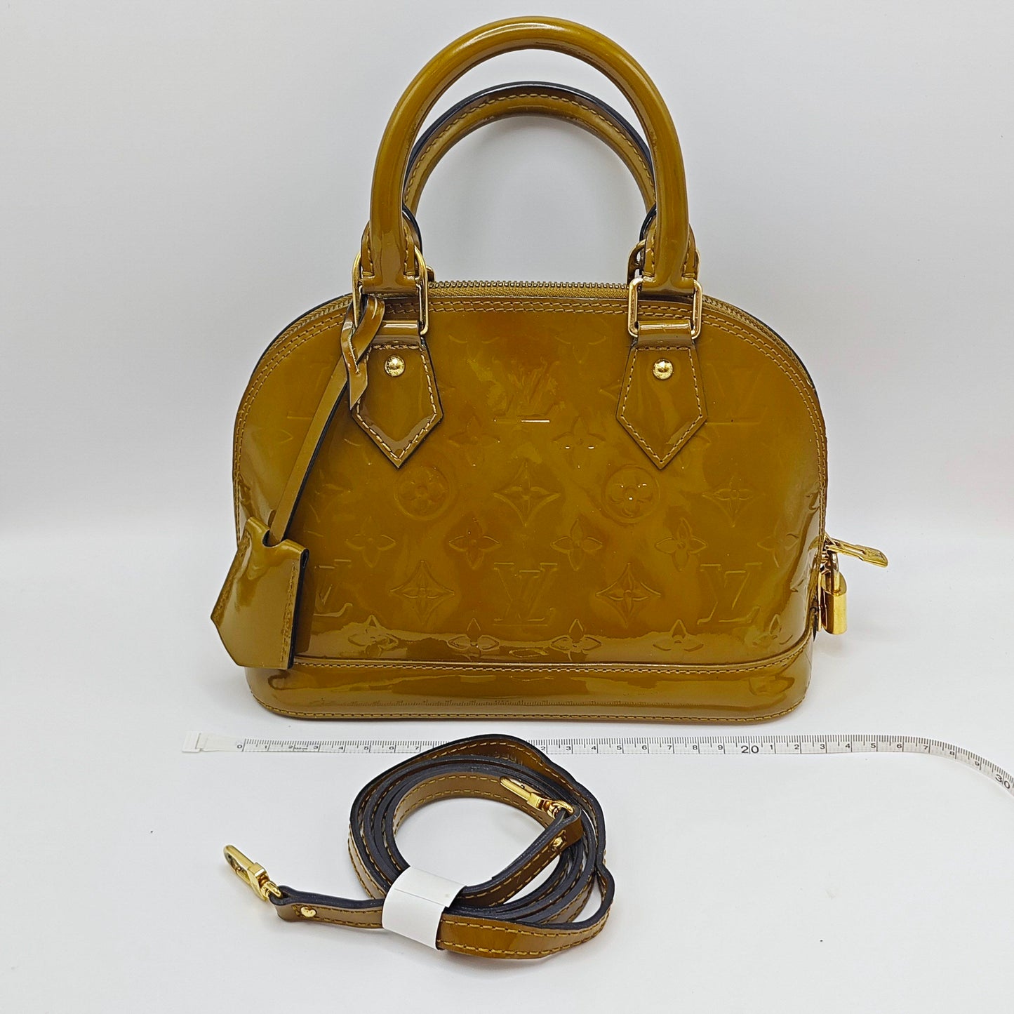 Louis Vuitton - Alma BB - Monogram Vernis patent leather - Mustard Yellow - (mini)