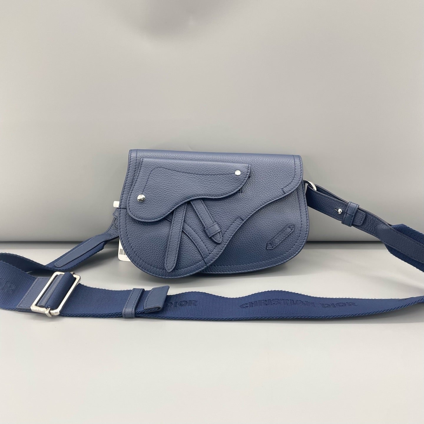 Dior - Saddle Bag - Pebbled leather - Blue - (mini)