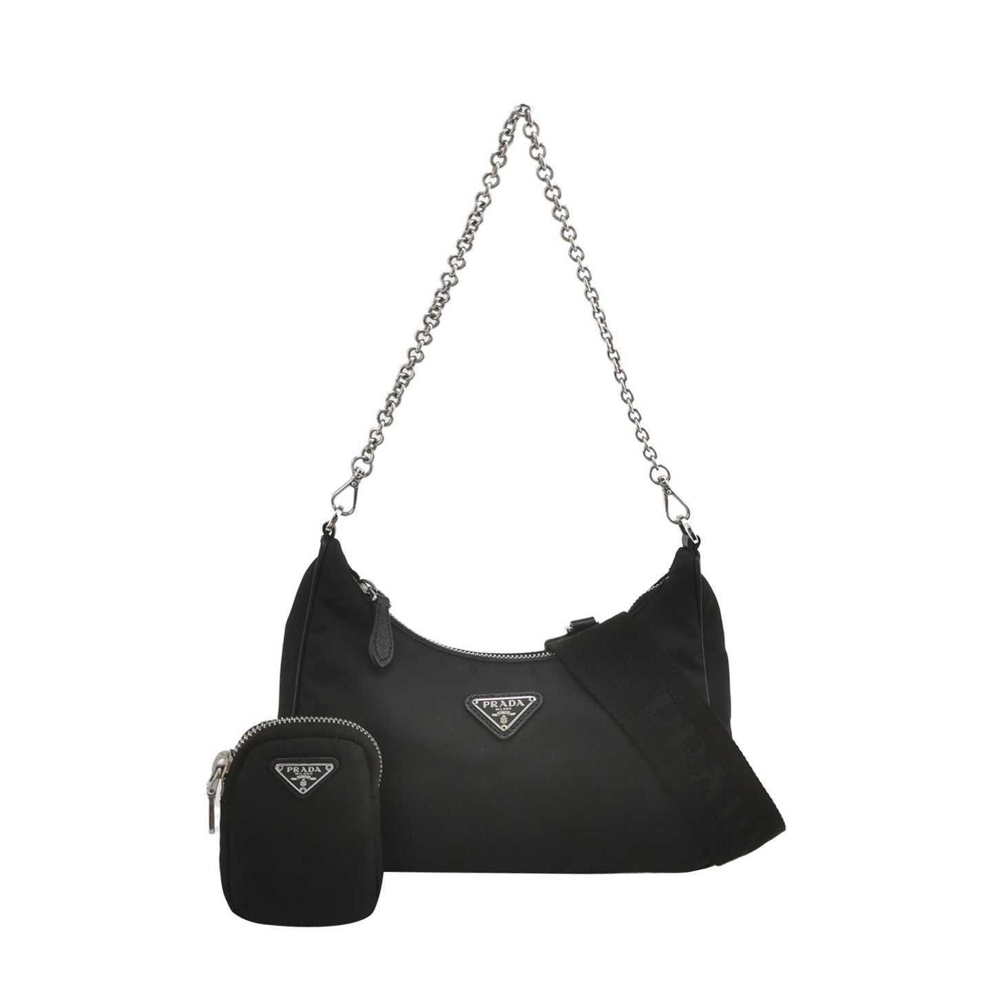Prada - Re-Edition 2005 Shoulder Bag - Nylon (Polyamide) with Saffiano leather trim - Black - (Small)
