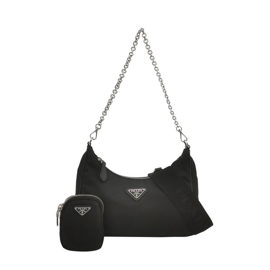 Prada - Re-Edition 2005 Shoulder Bag - Nylon (Polyamide) with Saffiano leather trim - Black - (Small)