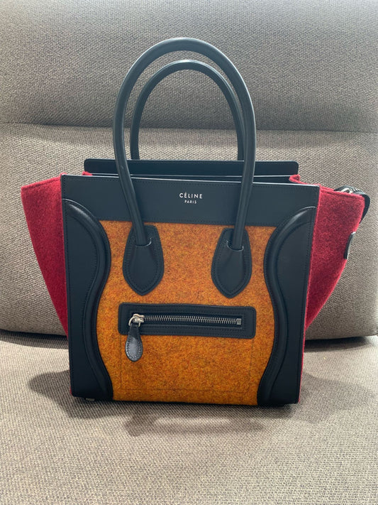Celine - Luggage Bag - Leather, Wool - Multicolour - (medium)