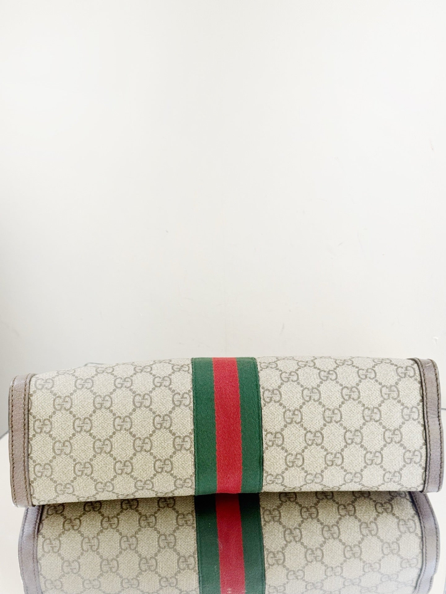 Gucci - Ophidia Large Clutch Bag - GG Supreme canvas with leather trim - Beige - (large)