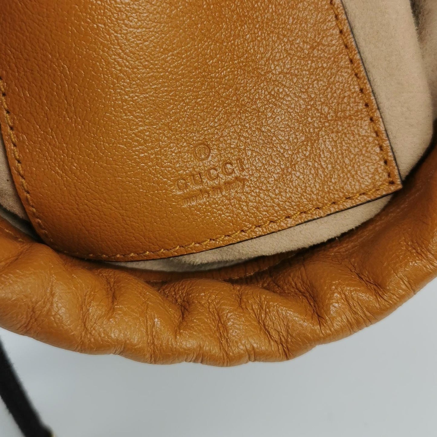 Gucci - GG Marmont Mini Bucket Bag - Leather - Brown - (mini)