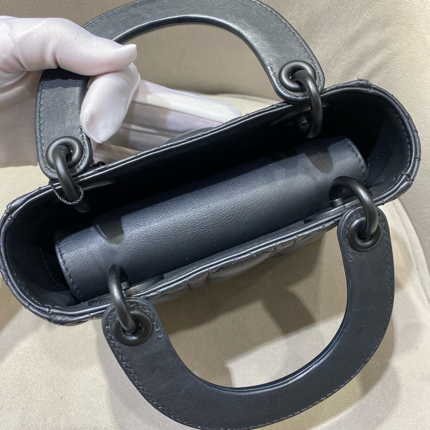 Dior - Lady Dior - Matte lambskin leather - Black - (mini)