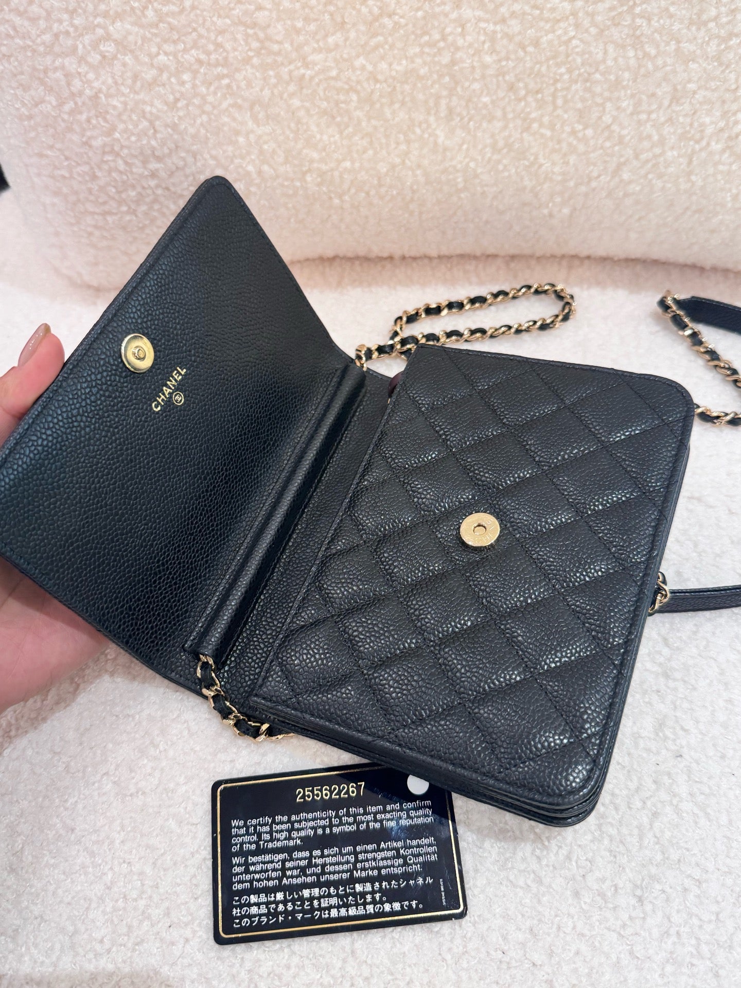 Chanel - Wallet on Chain (WOC) - Caviar leather - Black - (mini)