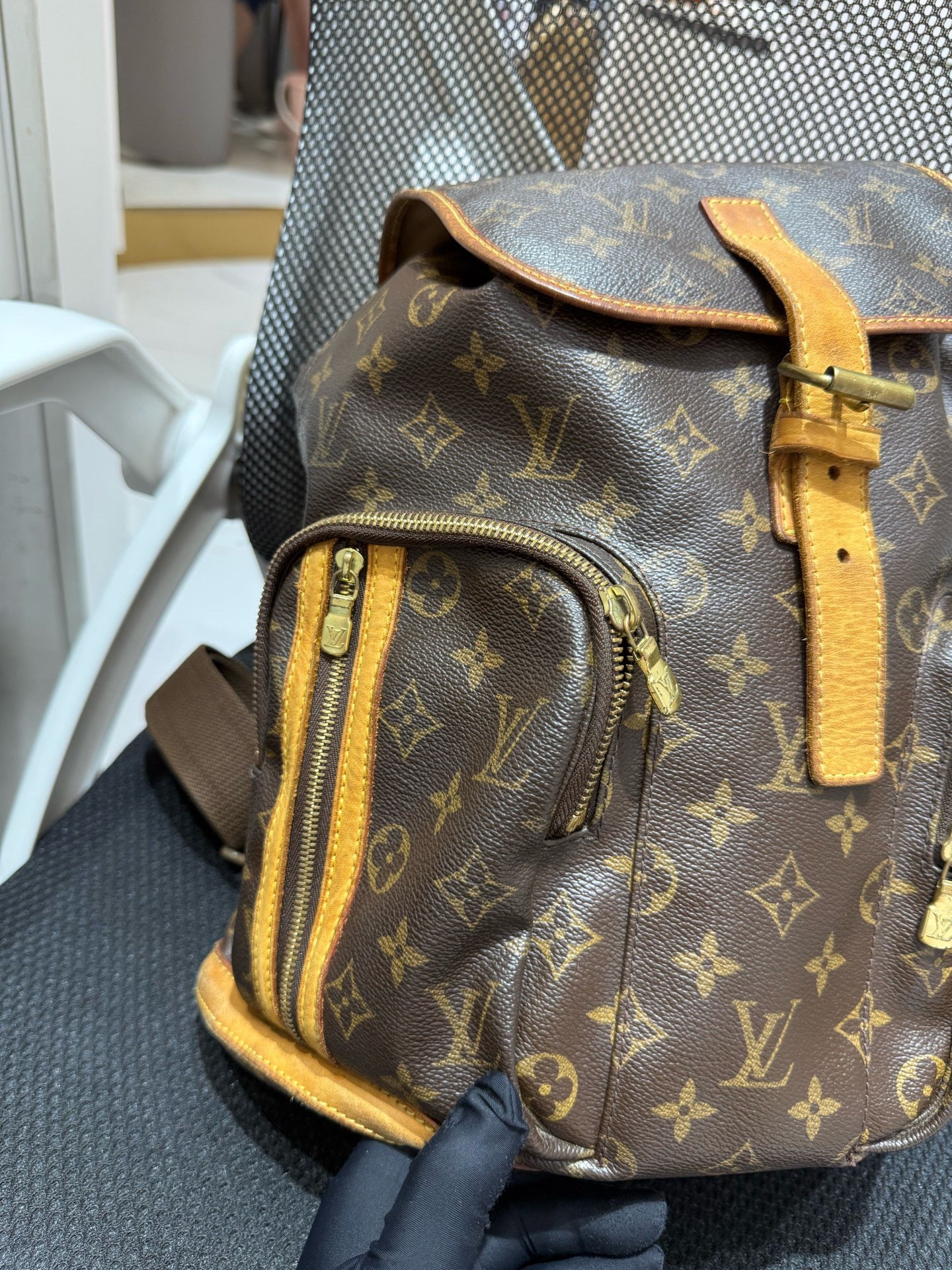 Louis Vuitton - Bosphore Backpack - Monogram canvas with Vachetta leather trim - Brown - (medium)
