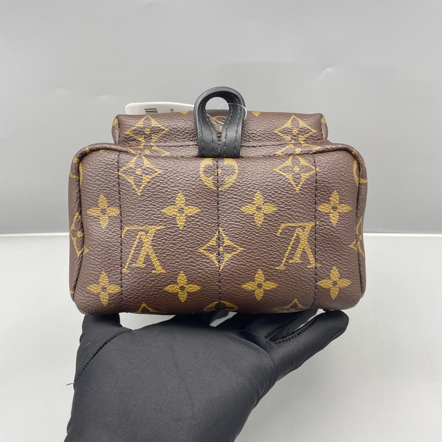Louis Vuitton - Palm Springs Mini Backpack - Monogram coated canvas with black leather trim - Brown - (mini)