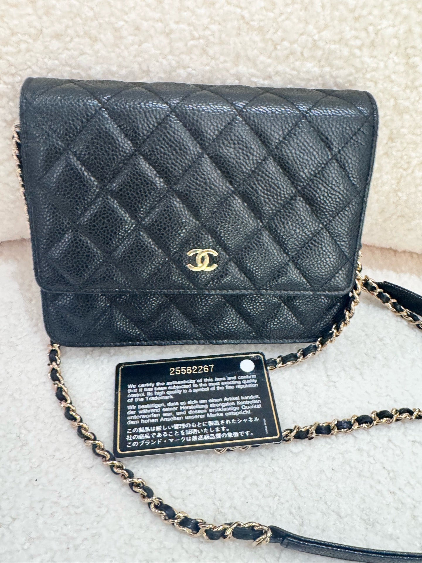 Chanel - Wallet on Chain (WOC) - Caviar leather - Black - (mini)