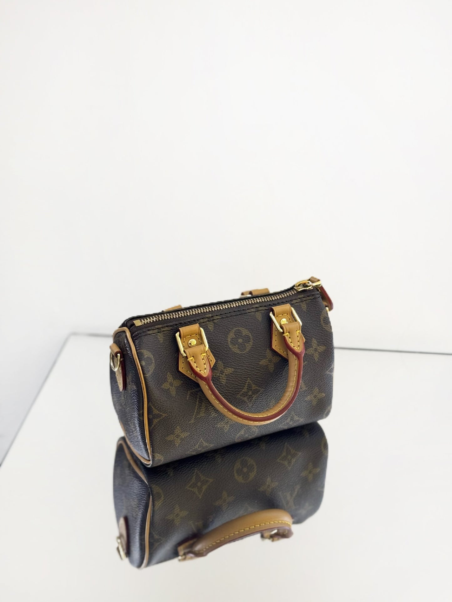 Louis Vuitton - Speedy Nano - Monogram coated canvas and Vachetta leather - Brown - (mini)