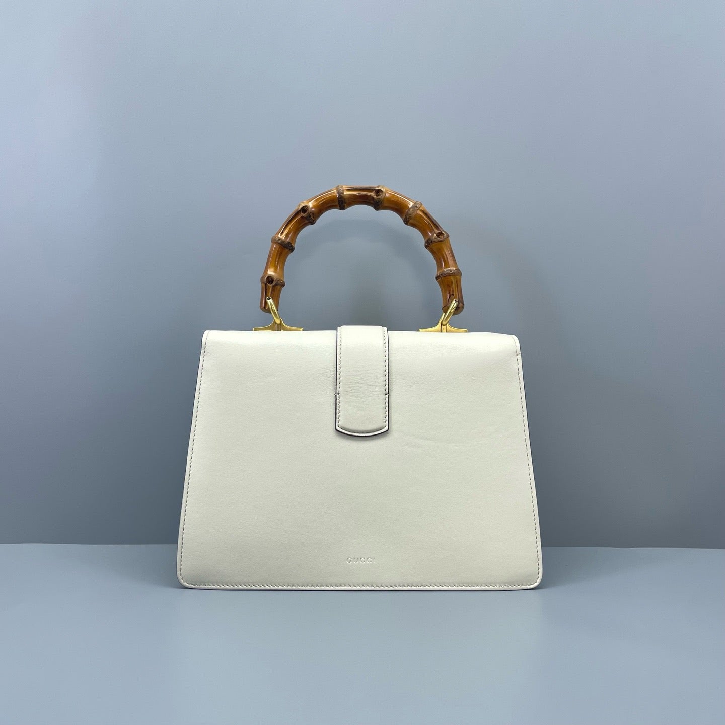 Gucci - Dionysus Bamboo Top Handle Bag - Leather - Off-white, Red, Navy - (medium)