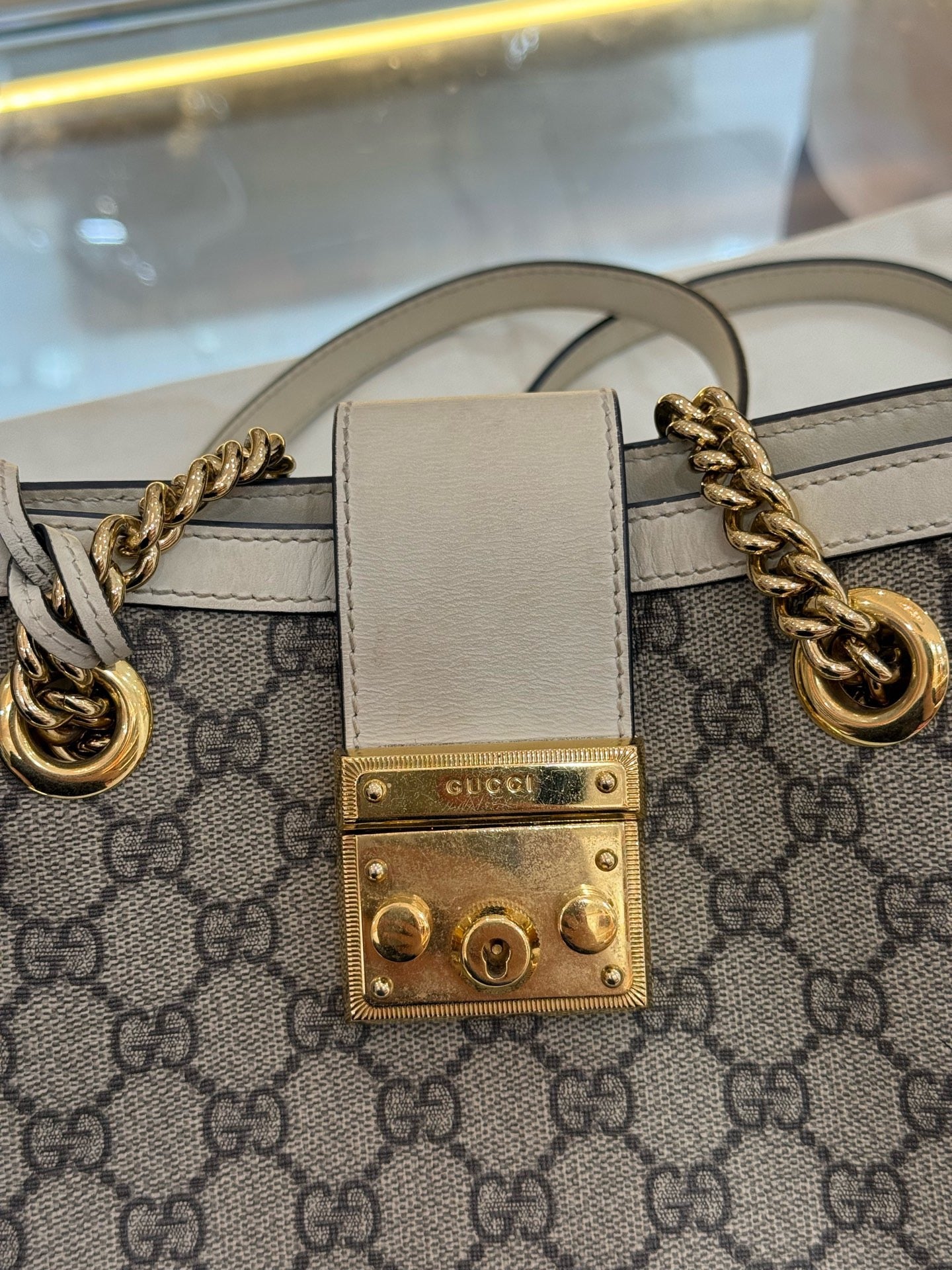 Gucci - Padlock - GG Supreme coated canvas with leather trim - Beige - (Small)