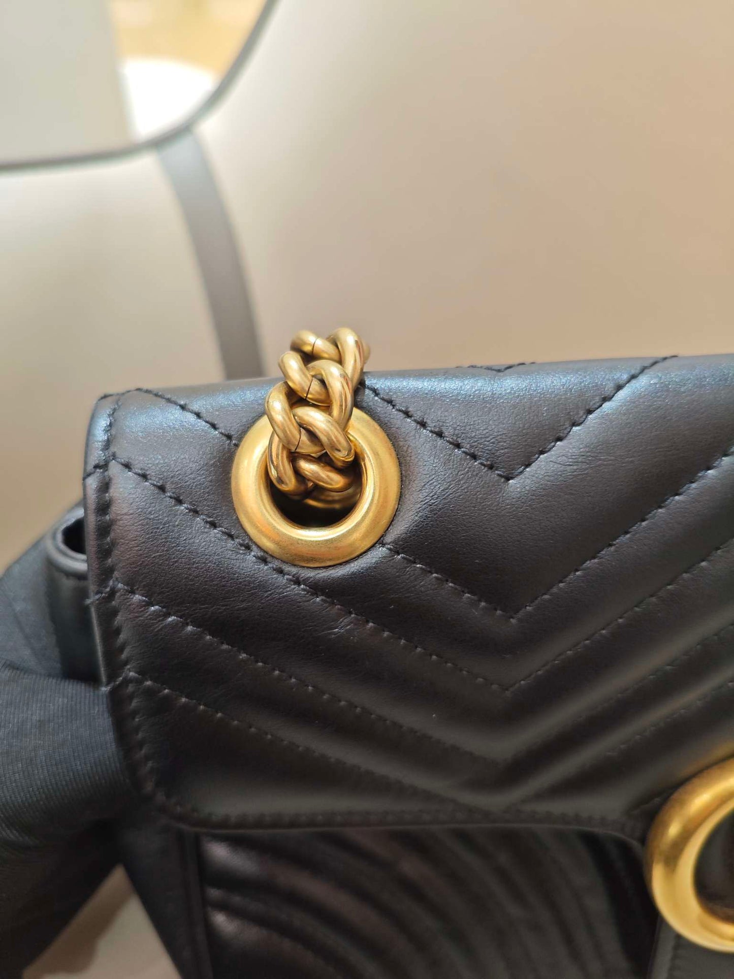 Gucci - Marmont 26 - Leather - Black - (Medium)