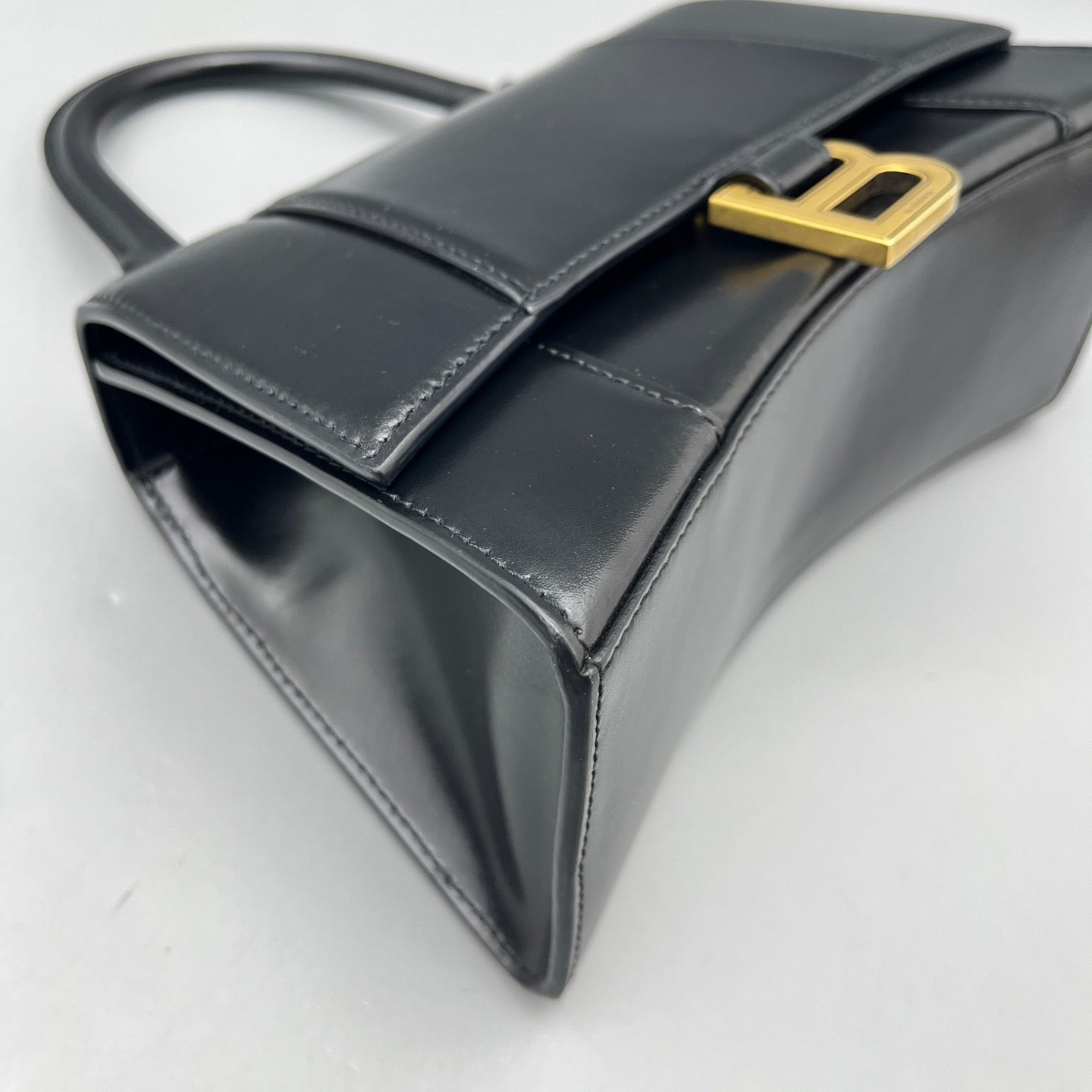 Balenciaga - Hourglass Small Top Handle Bag - Smooth leather - Black - (Small)
