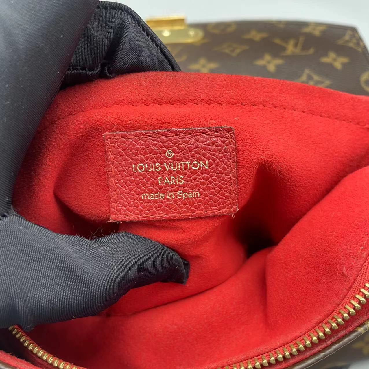 Louis Vuitton - Saint Placide - Monogram coated canvas with grained leather flap - Red - (medium)