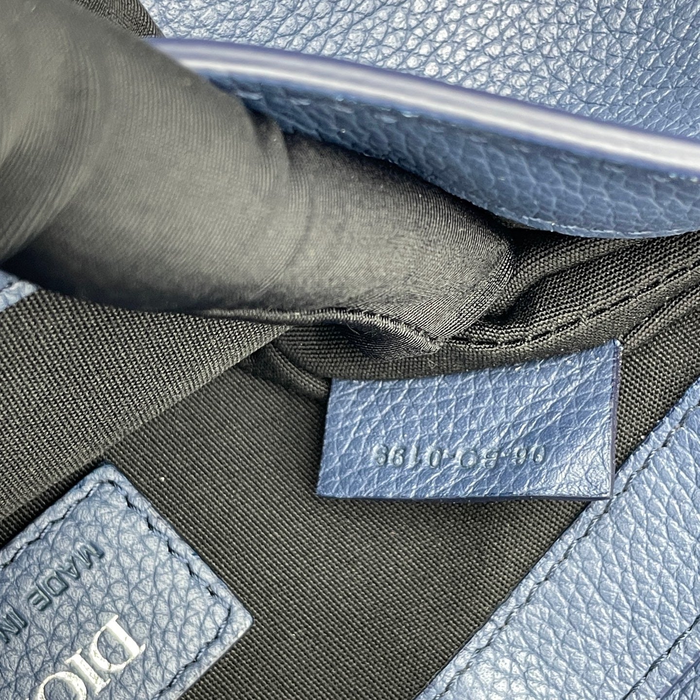 Dior - Saddle Bag - Pebbled leather - Blue - (mini)