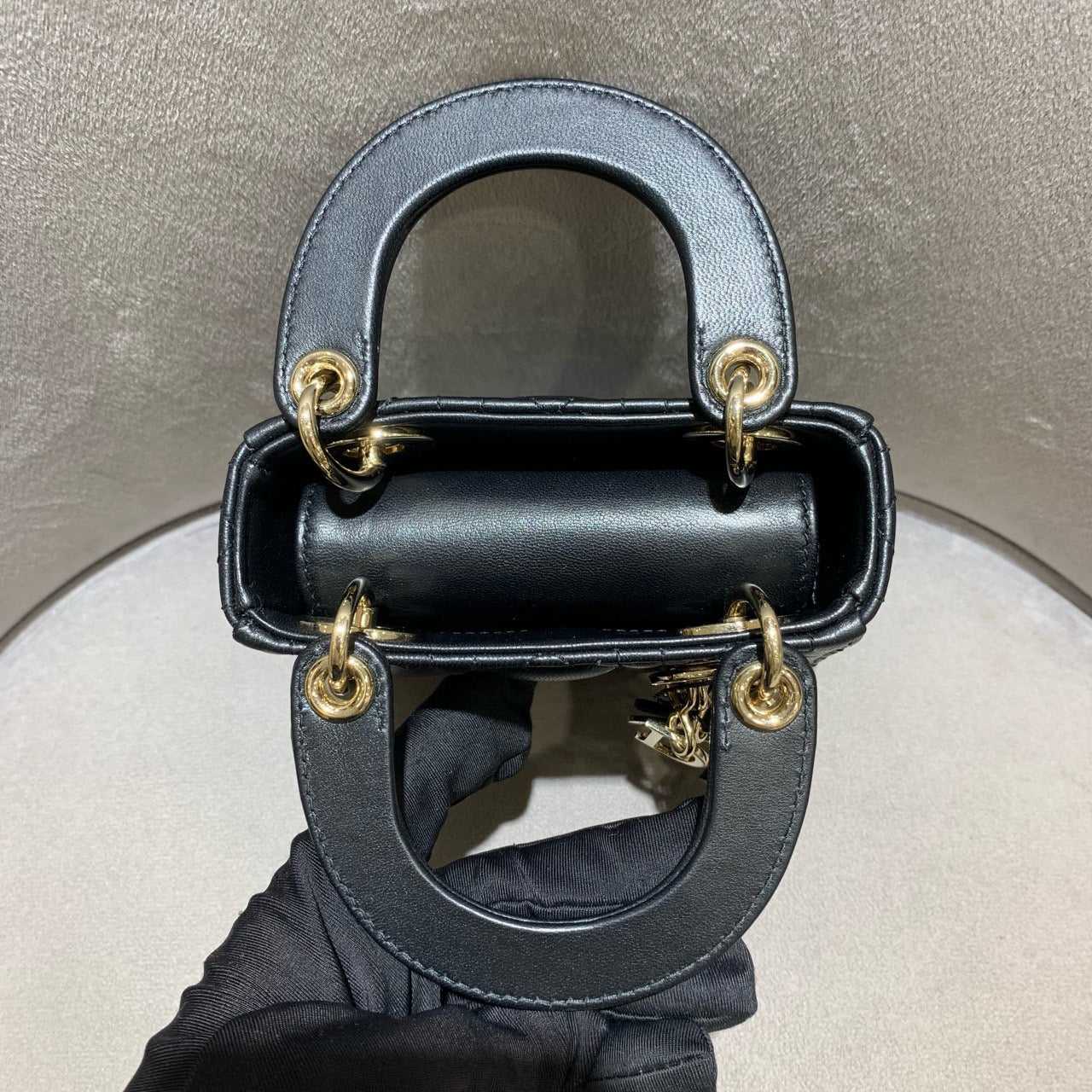Dior - Lady Dior Supermini - Lambskin leather - Black - (mini)