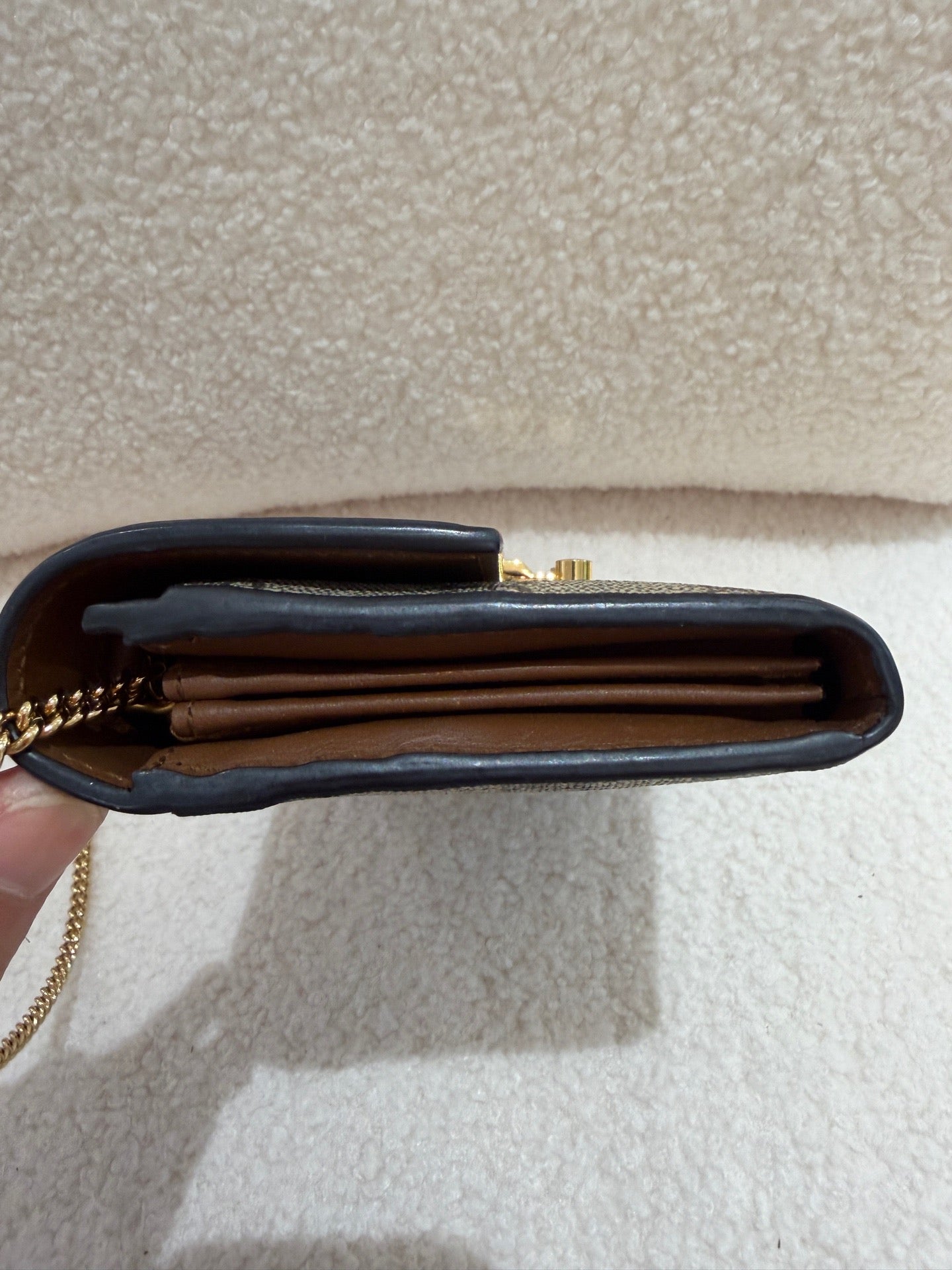 Gucci - Padlock Wallet on Chain - GG Supreme canvas with leather trim - Multicolour - (mini)