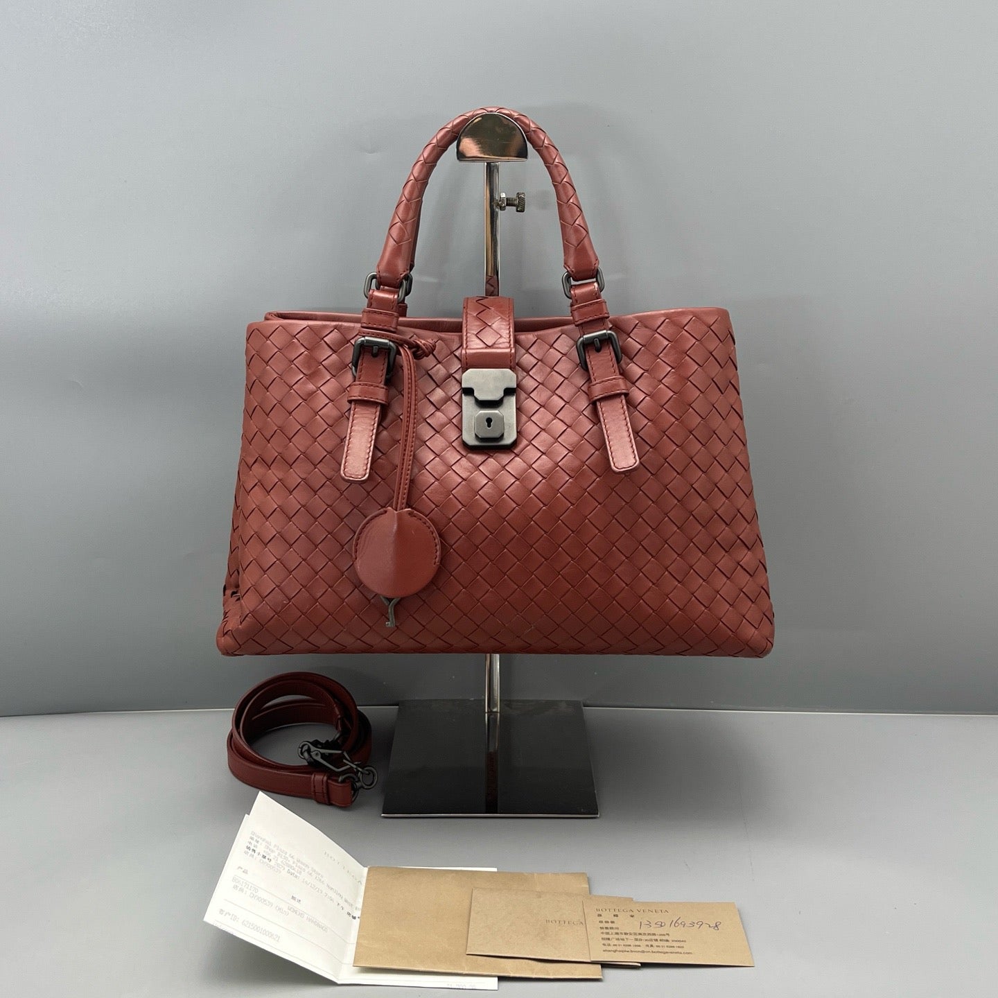 Bottega Veneta - Roma - Lambskin leather - Brick Red - (Medium)